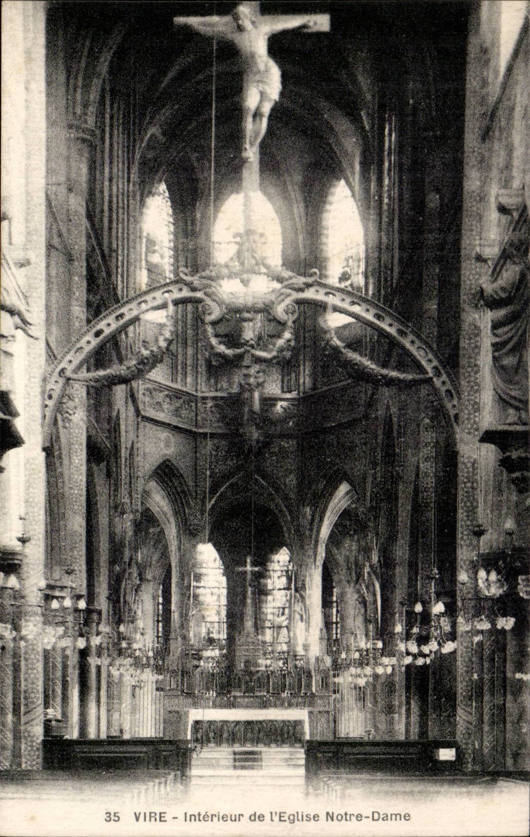 Vire - Interieur de l'Eglise Notre Dame - CPA