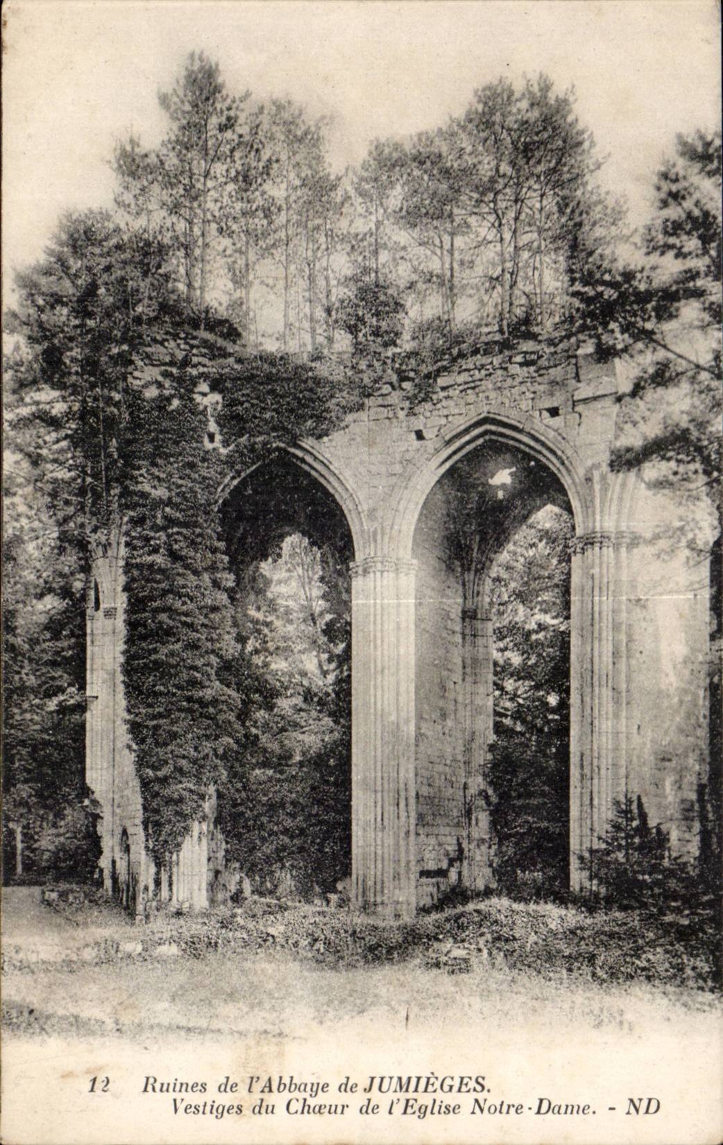 Jumieges - Ruins of the Abbey - CPA