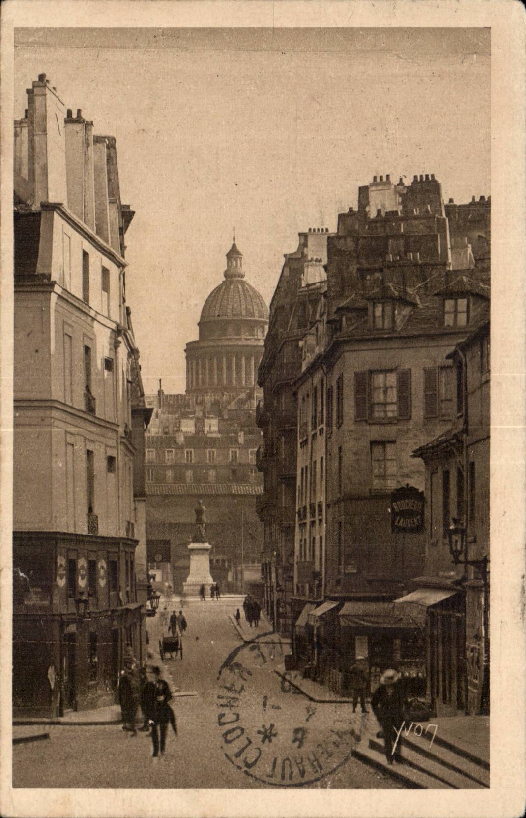Paris - 5 - Street Top Paves - the Pantheon - CPA