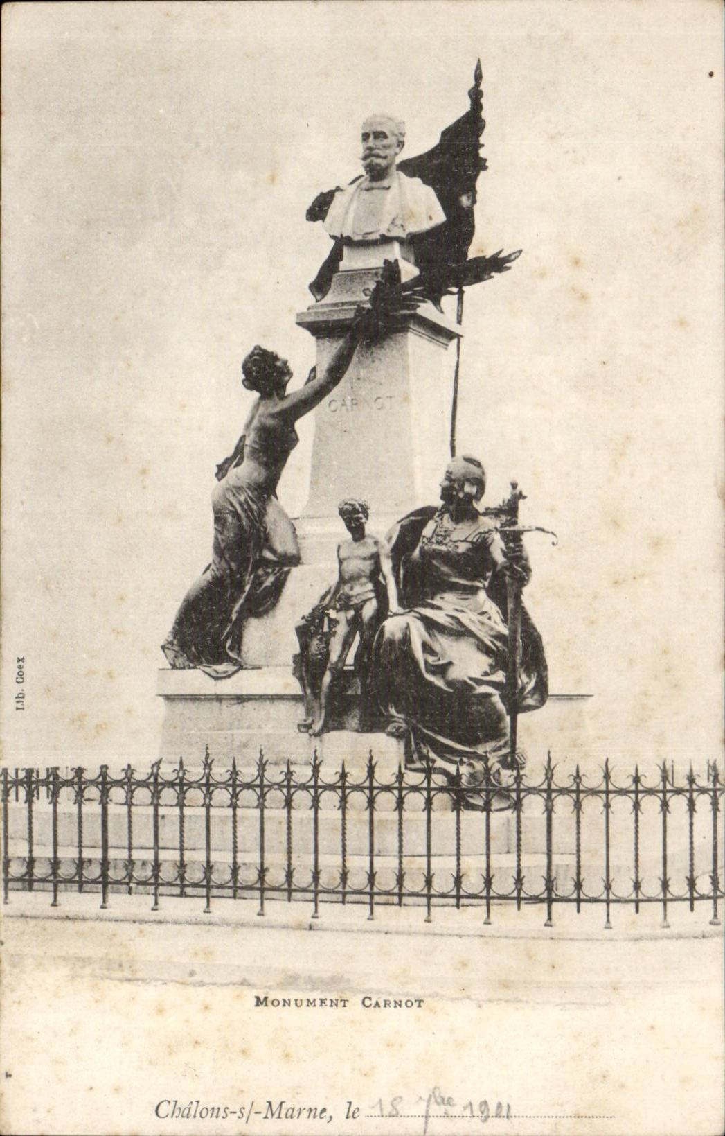 CPA Trawl-nets on marl Carnot Monument