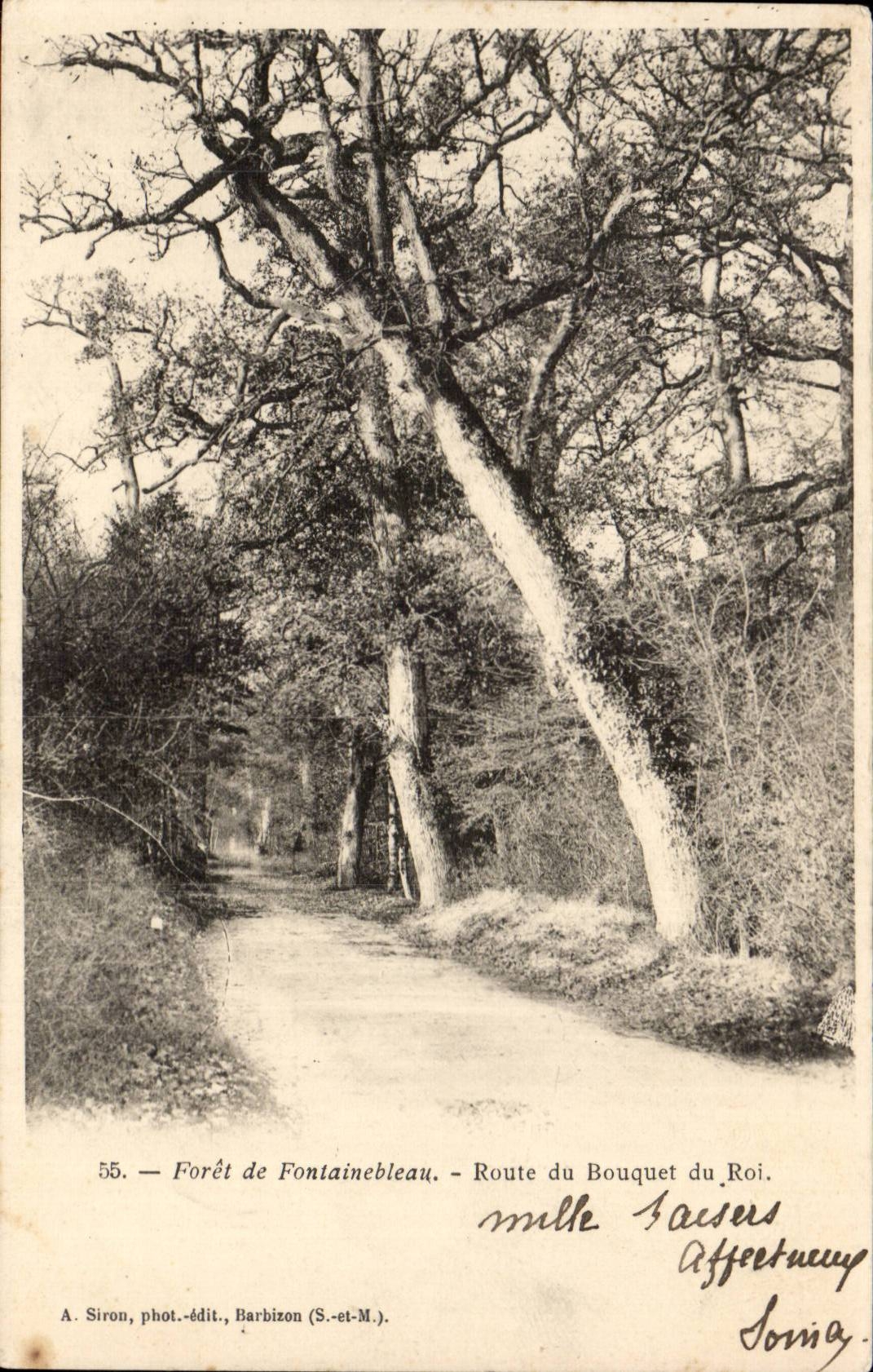 CPA Drill of Fontainebleau Road of the bouquet of the king