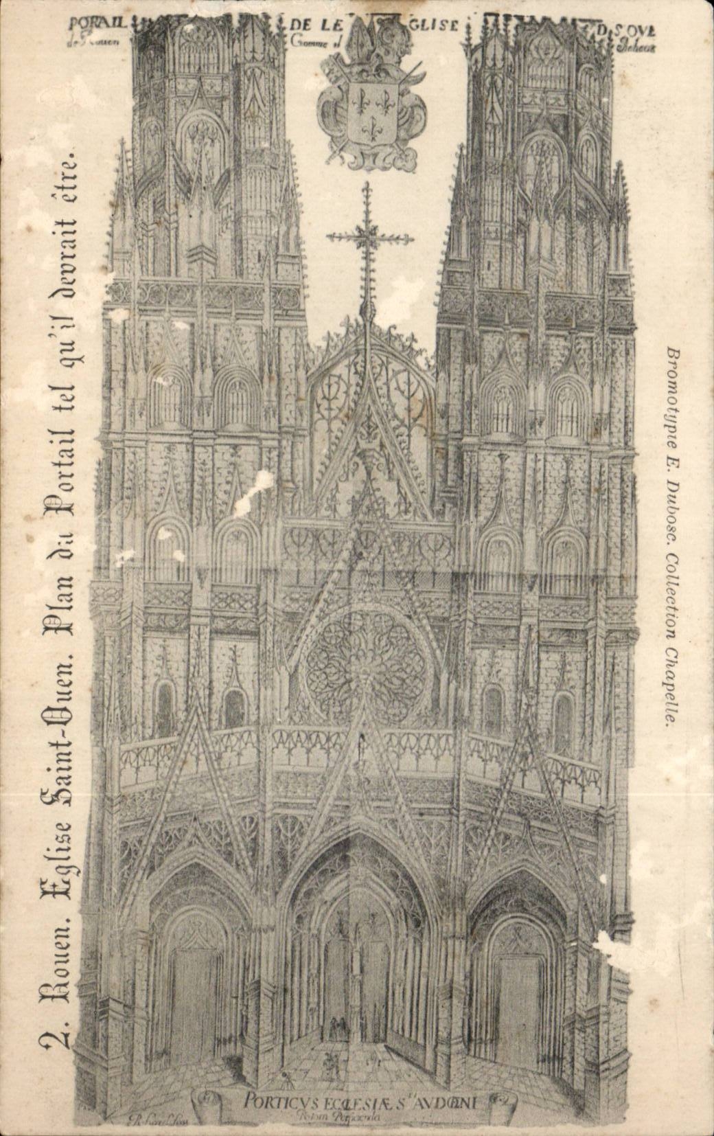 CPA Rouen Eglise Saint Ouen Plan of gate such as it should be