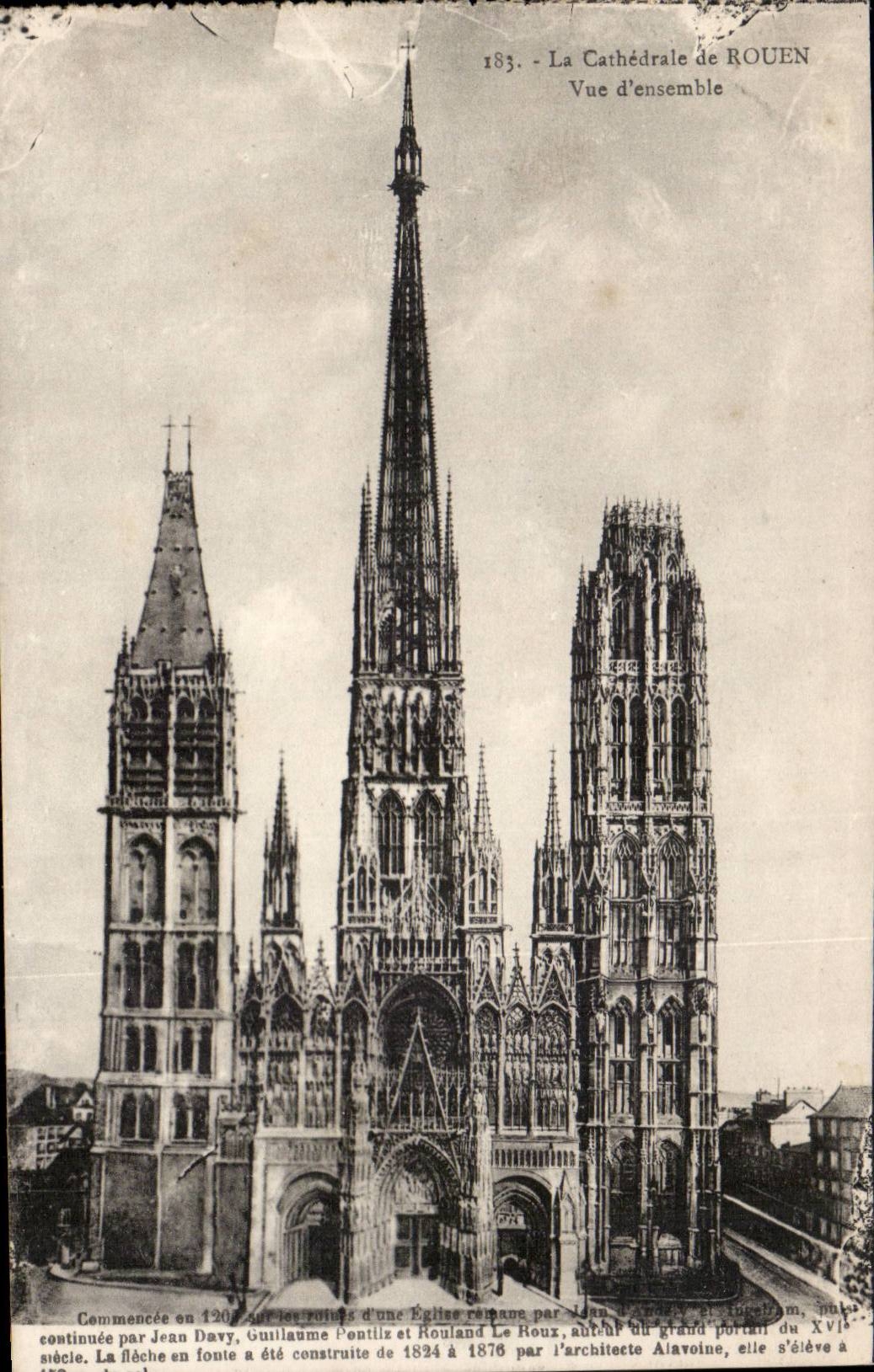 CPA Rouen the Overall picture cathedral