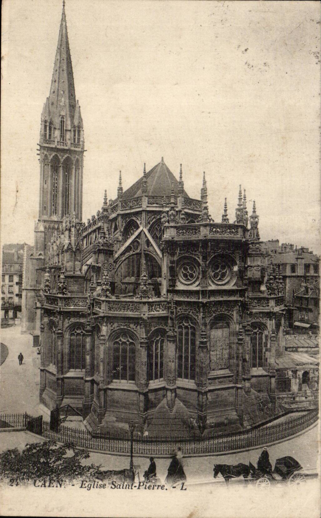 CPA Caen Eglise Saint Pierre