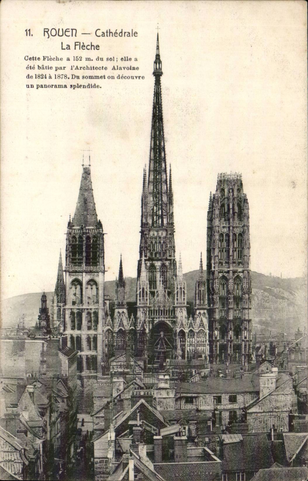 CPA Rouen Cathedral the arrow