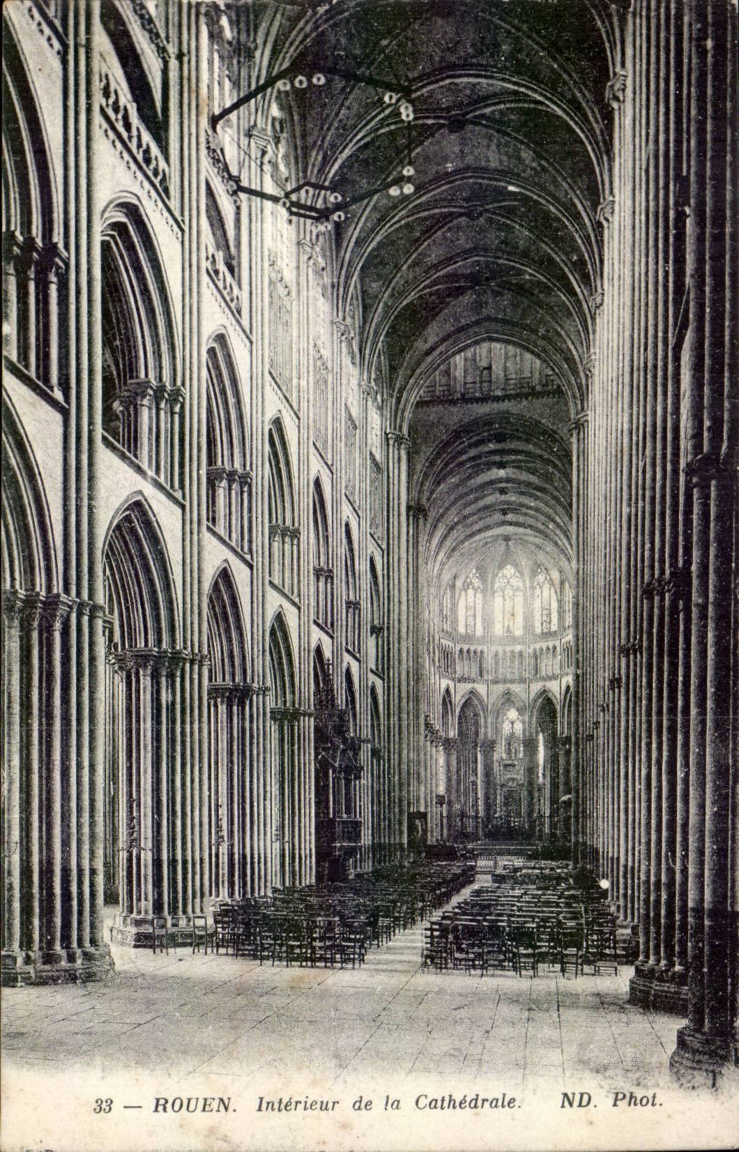 CPA Interior Rouen Cathedral