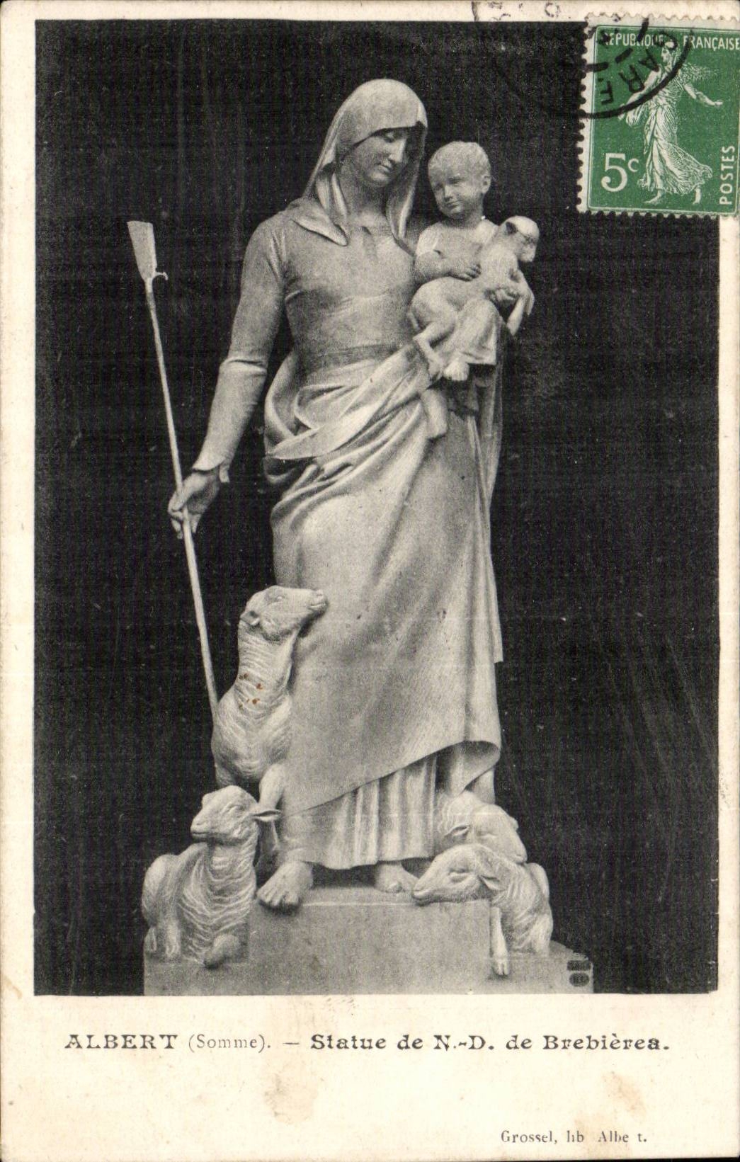 Albert - Statue of Our Lady of Brebieres - CPA