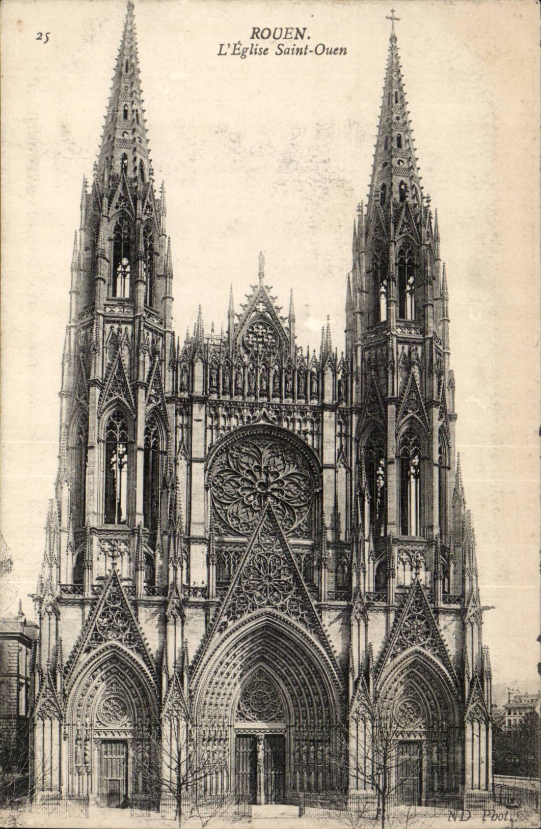 Rouen - the Church Saint Ouen CPA
