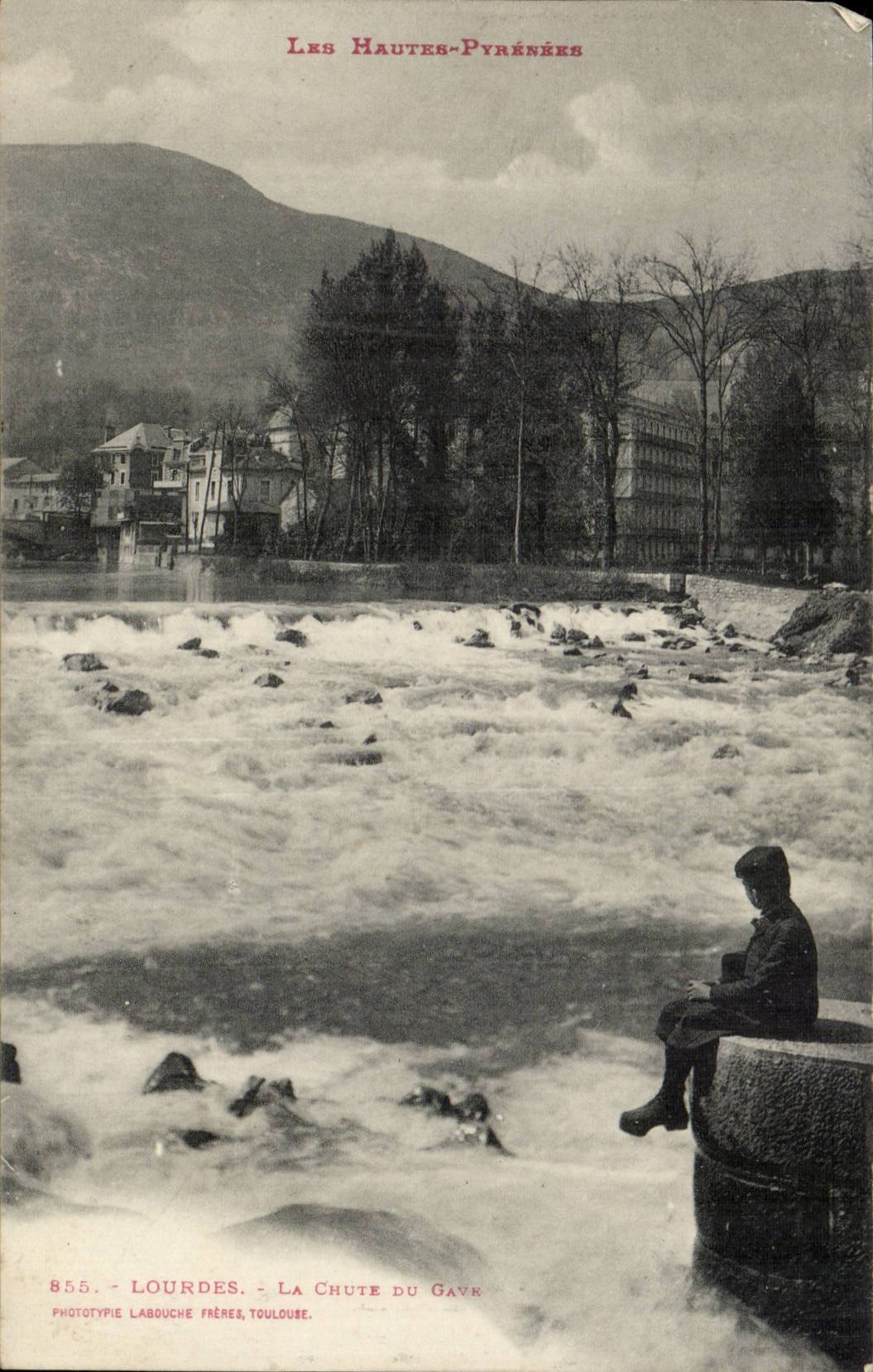 Lourdes - the Fall - child - CPA