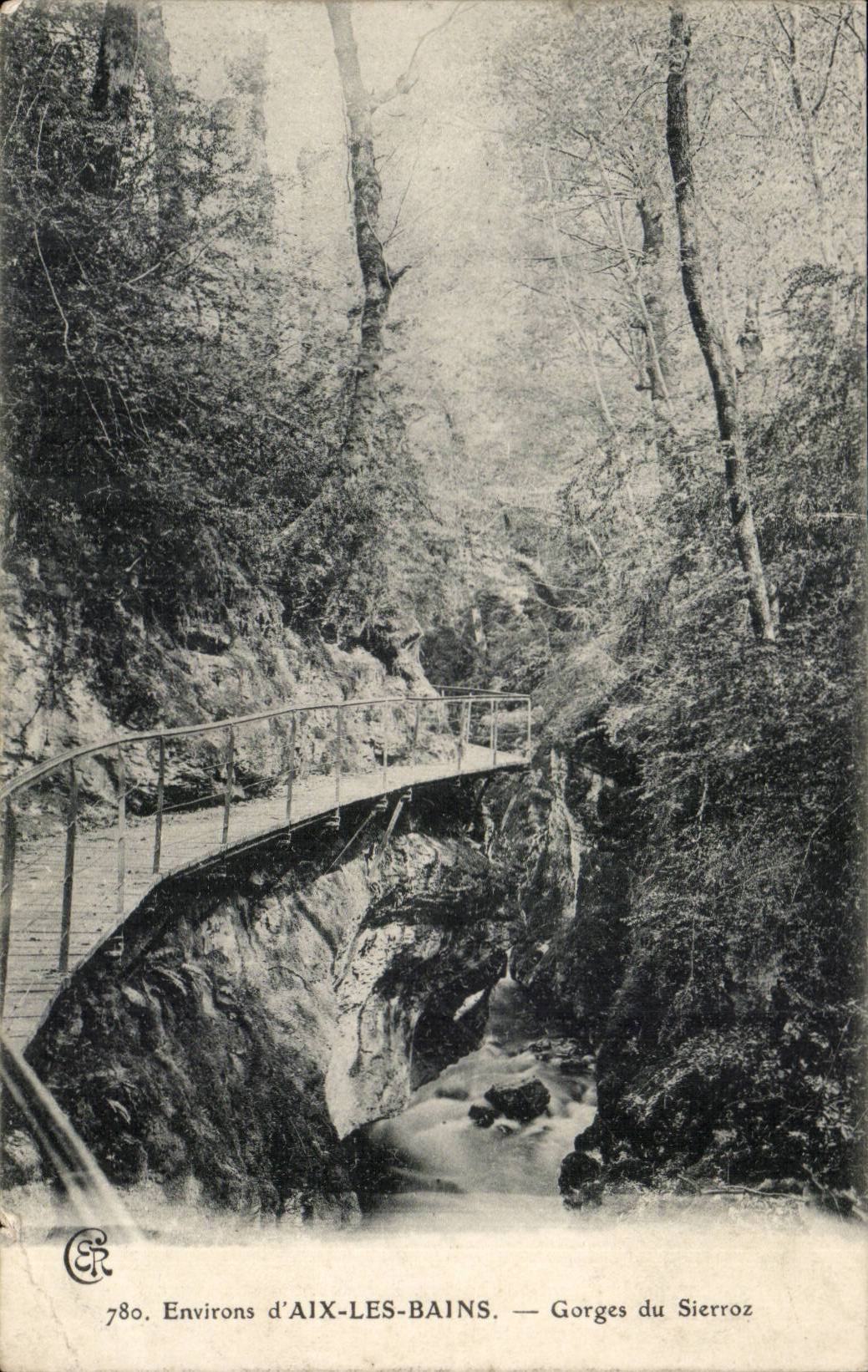 Surroundings of Aix les Bains CPA Falls of Sierroz