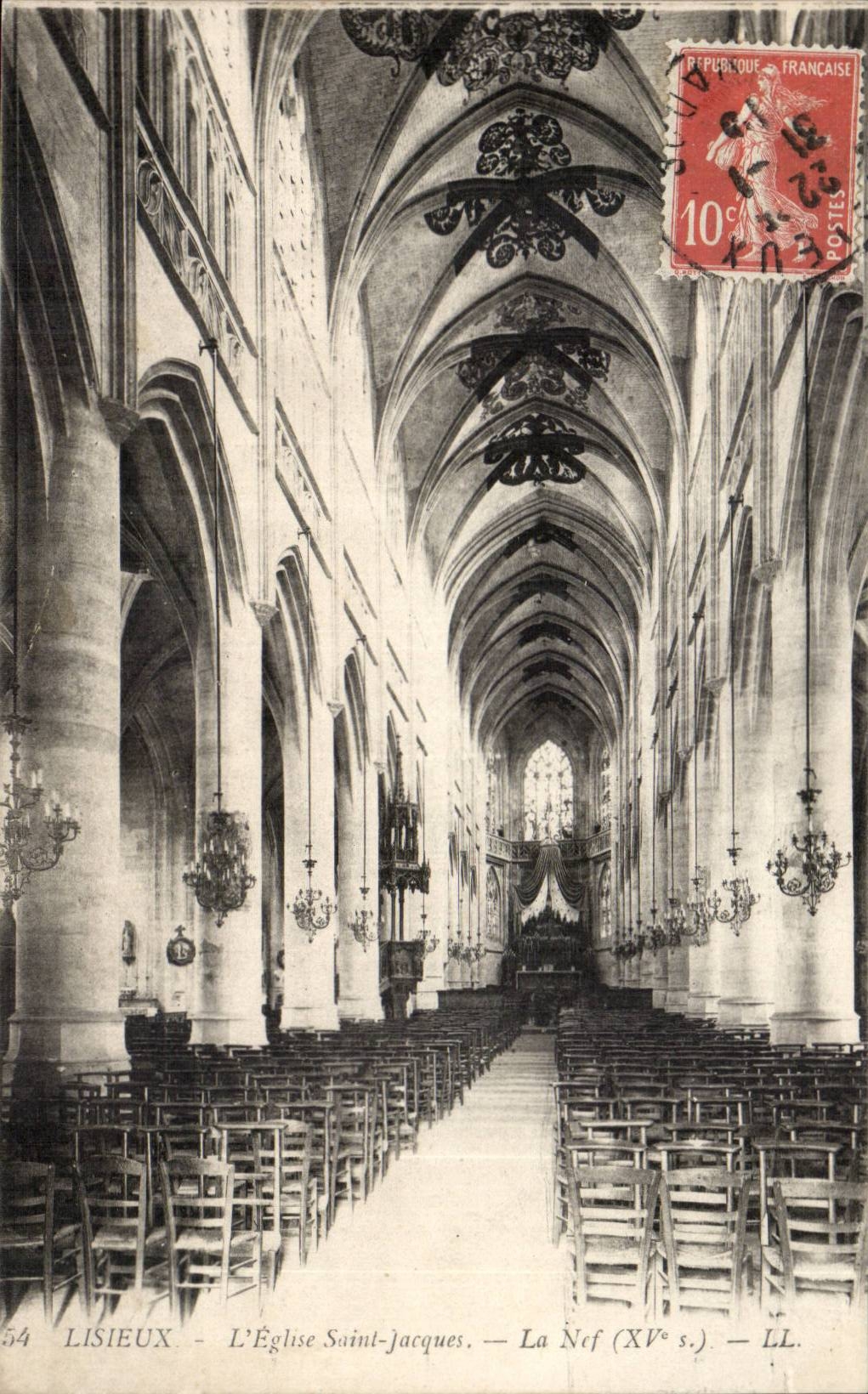 Lisieux CPA die Kirche Saint Jacques
