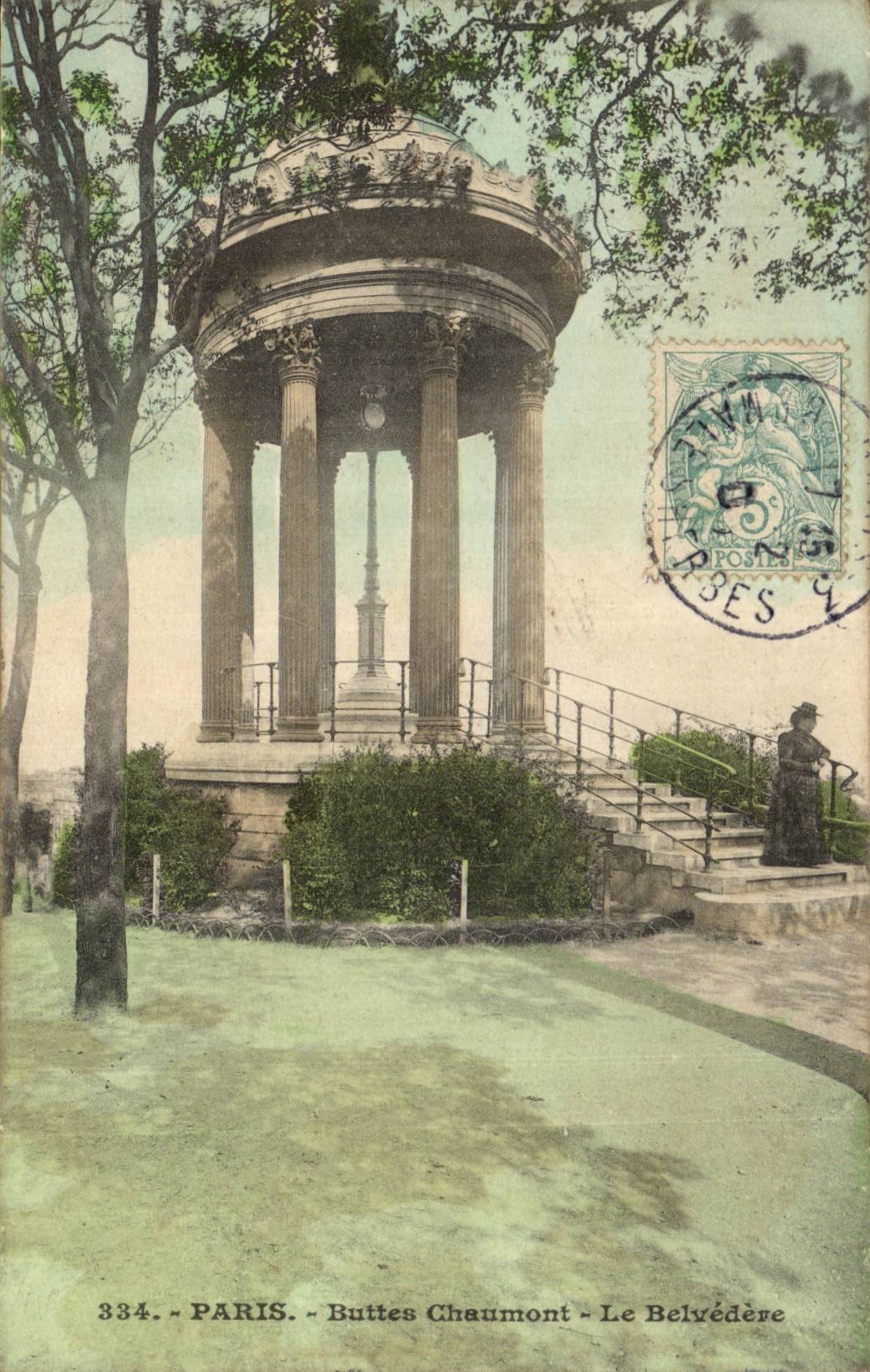 Paris CPA Chaumont Hillocks the View-point