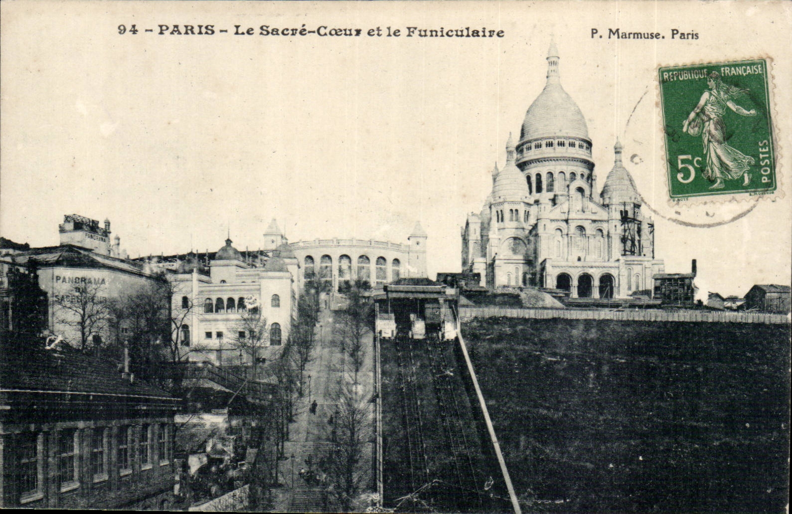 Paris CPA Sacre Coeur et funiculaire