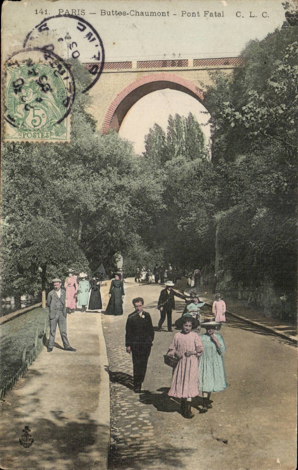 Paris CPA Hillocks Chaumont fatal Bridge