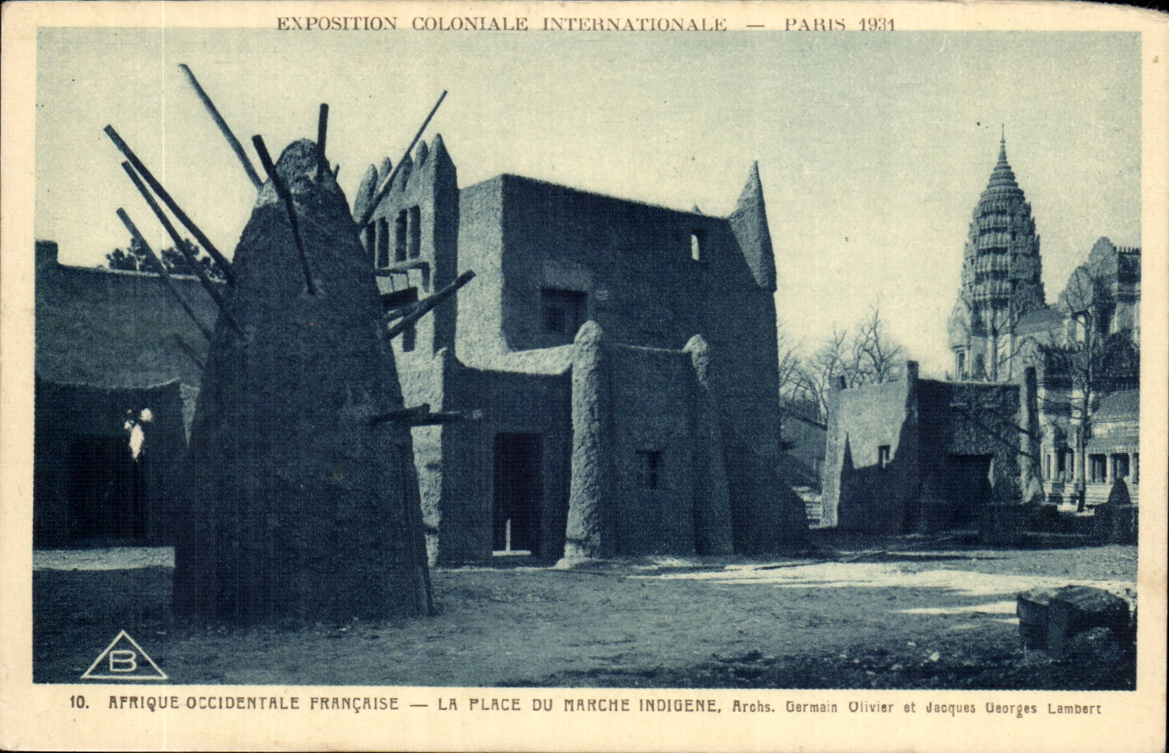 CPA Afrique Occidentale Francaise La place du marche indigene Exposition coliniale internationale 1931