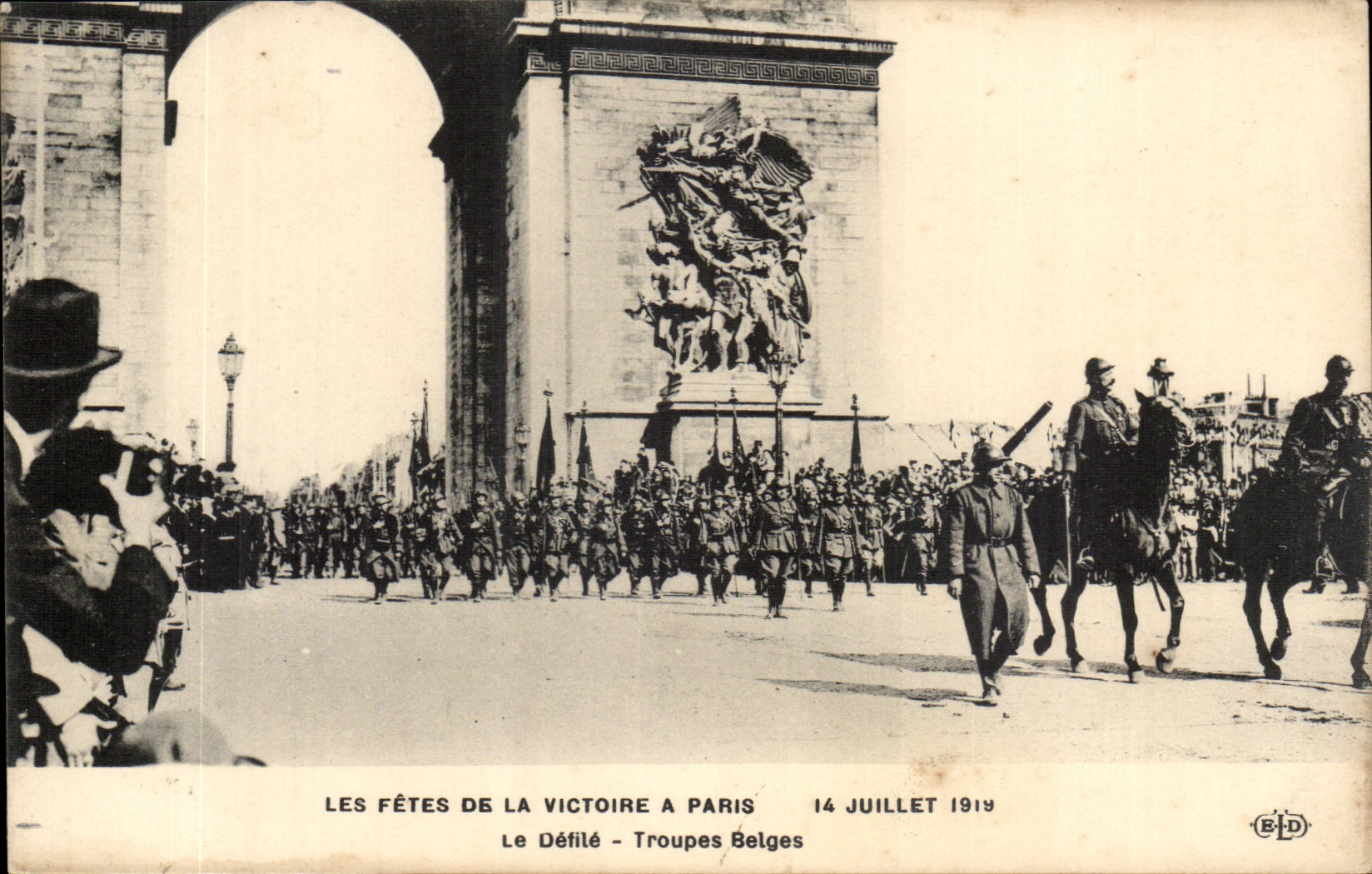 Paris CPA Fetes of the victory has Paris July 14th 1919 Belgian the Troupes procession