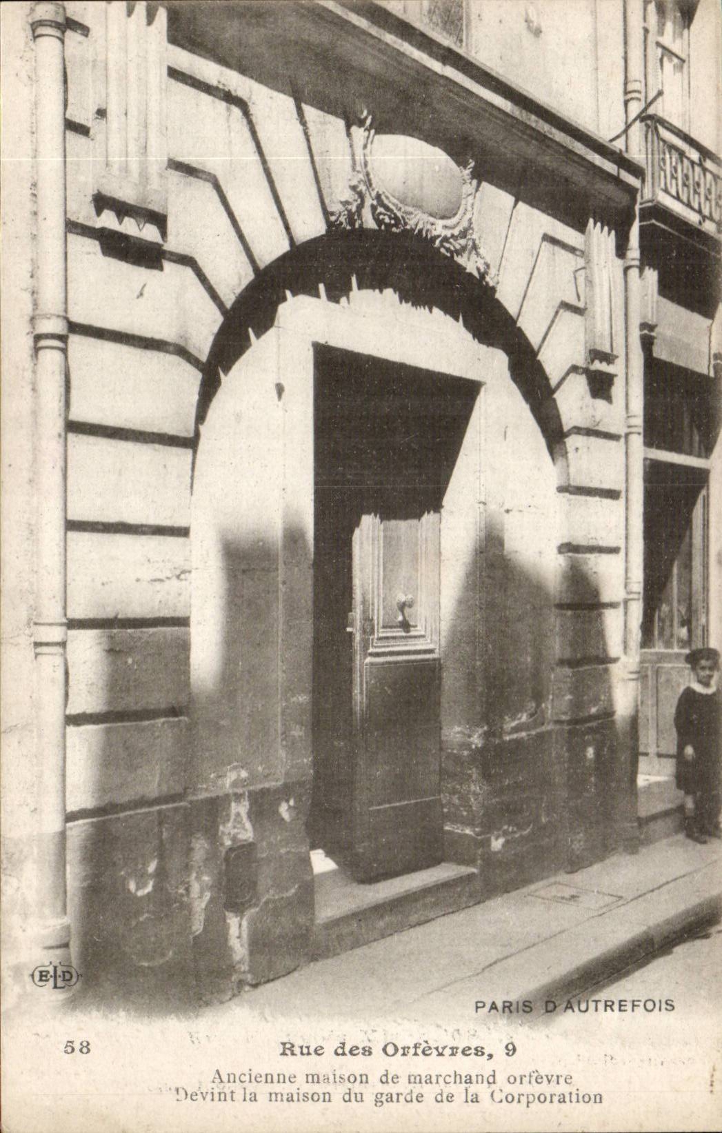 Paris CPA Rue des Orfevres Ancienne maison de marchand orfevre