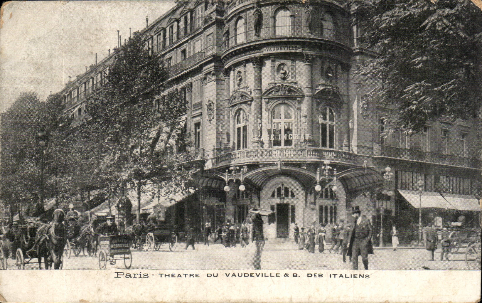 Paris CPA Theatre du Vaudeville et Bd des Italiens