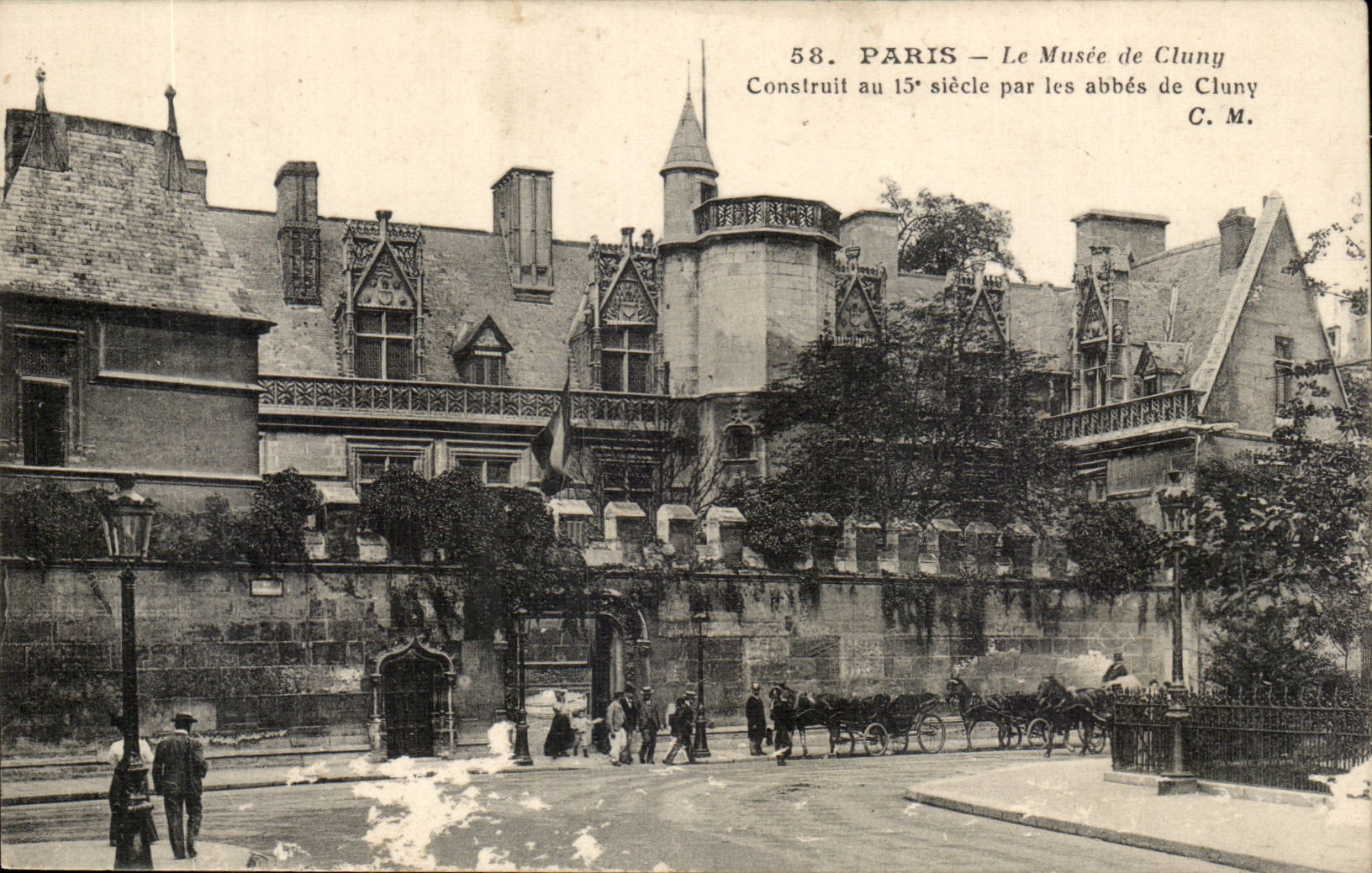 Paris CPA the museum of Cluny