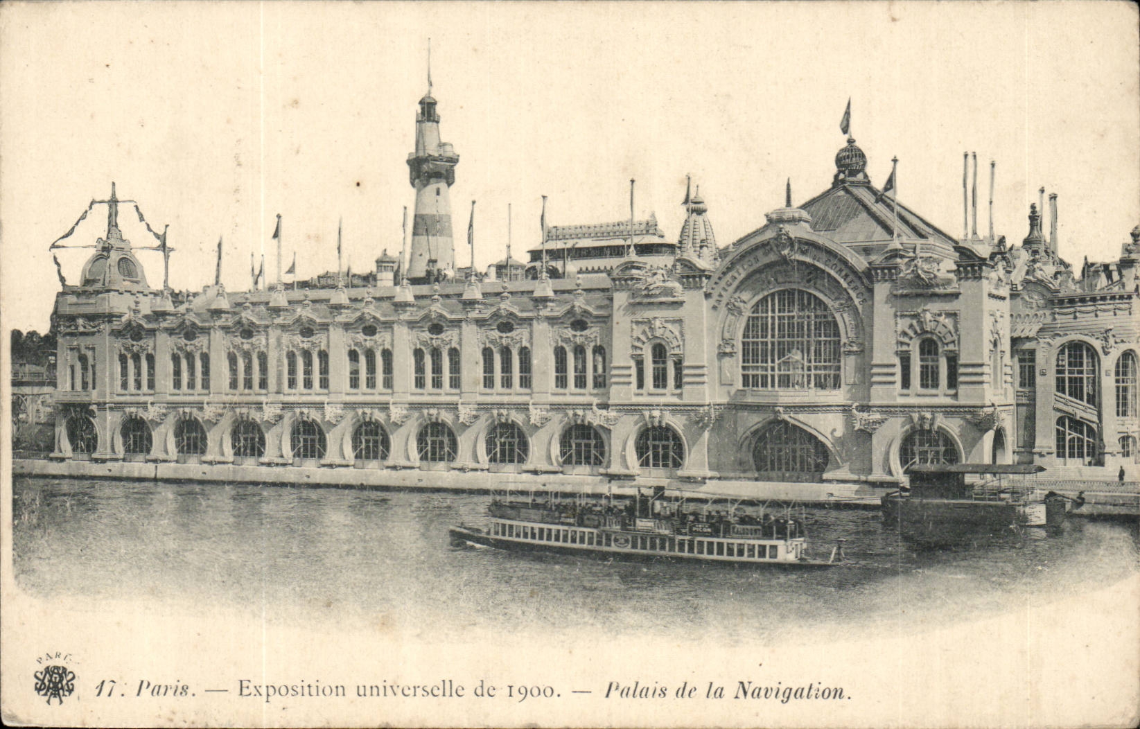 Paris CPA Exposition universelle de 1900 palais de la Navigation (bateau boat ship)