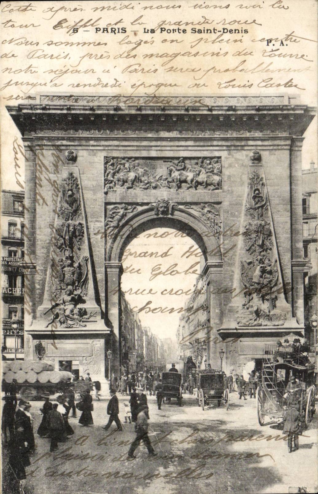 Paris CPA the door Saint Denis