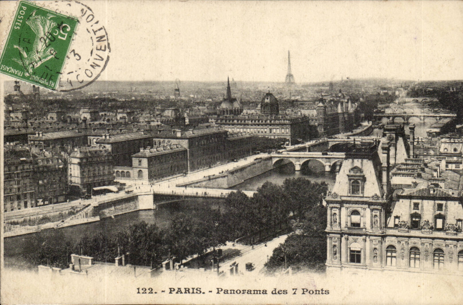 Paris CPA Panorama des 7 ponts