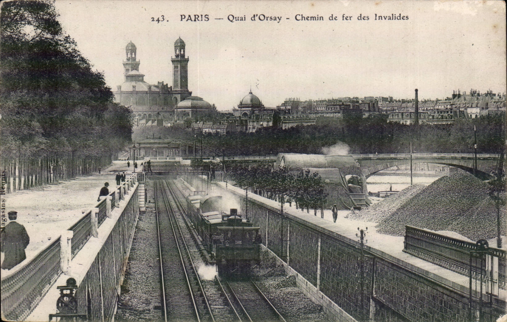 Paris CPA Quay of Orsay Railroad of Invalides (train subway) the TOP