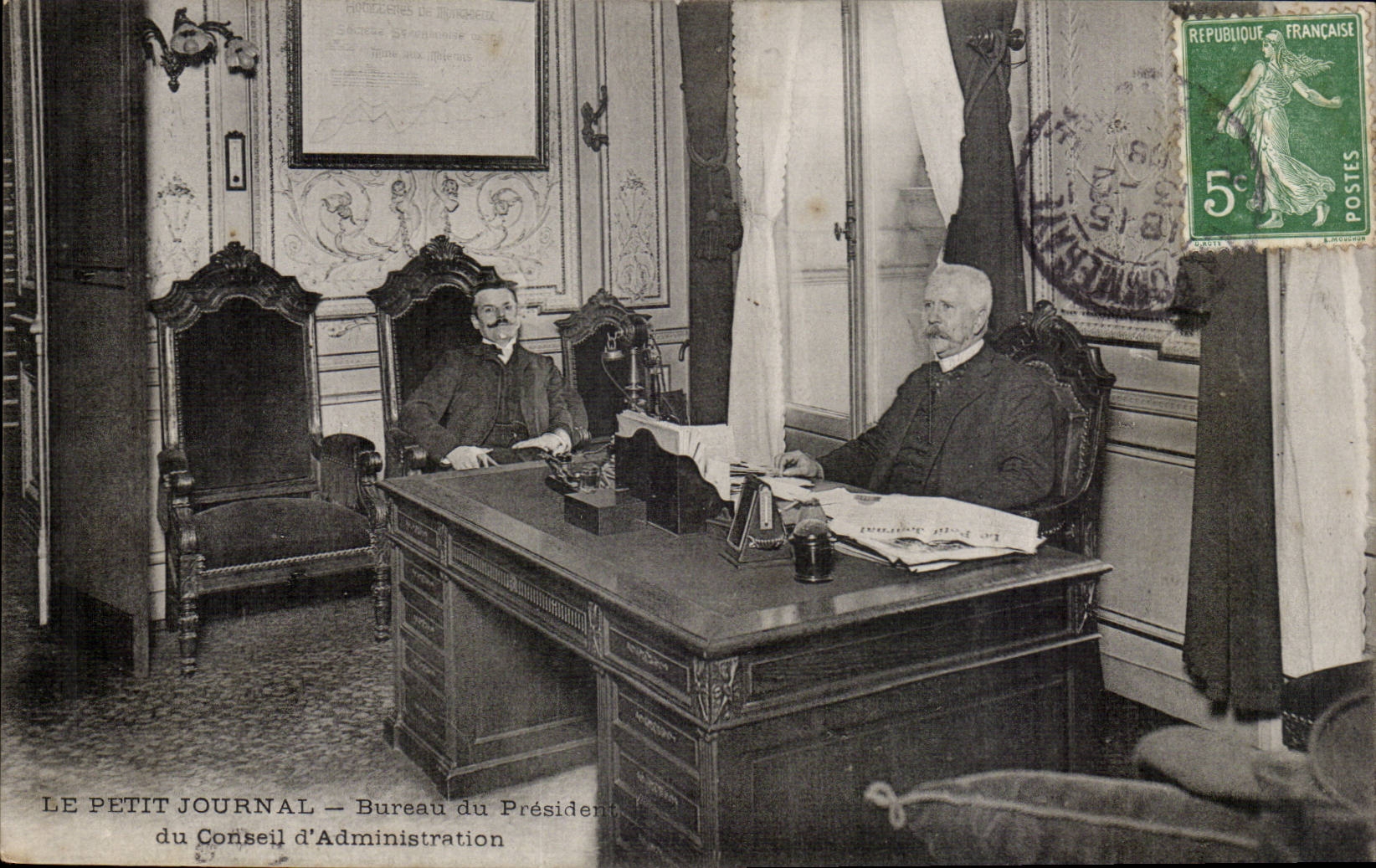 Paris CPA the Small Newspaper Office of the President of the council of administration TOP (newspaper presses media)