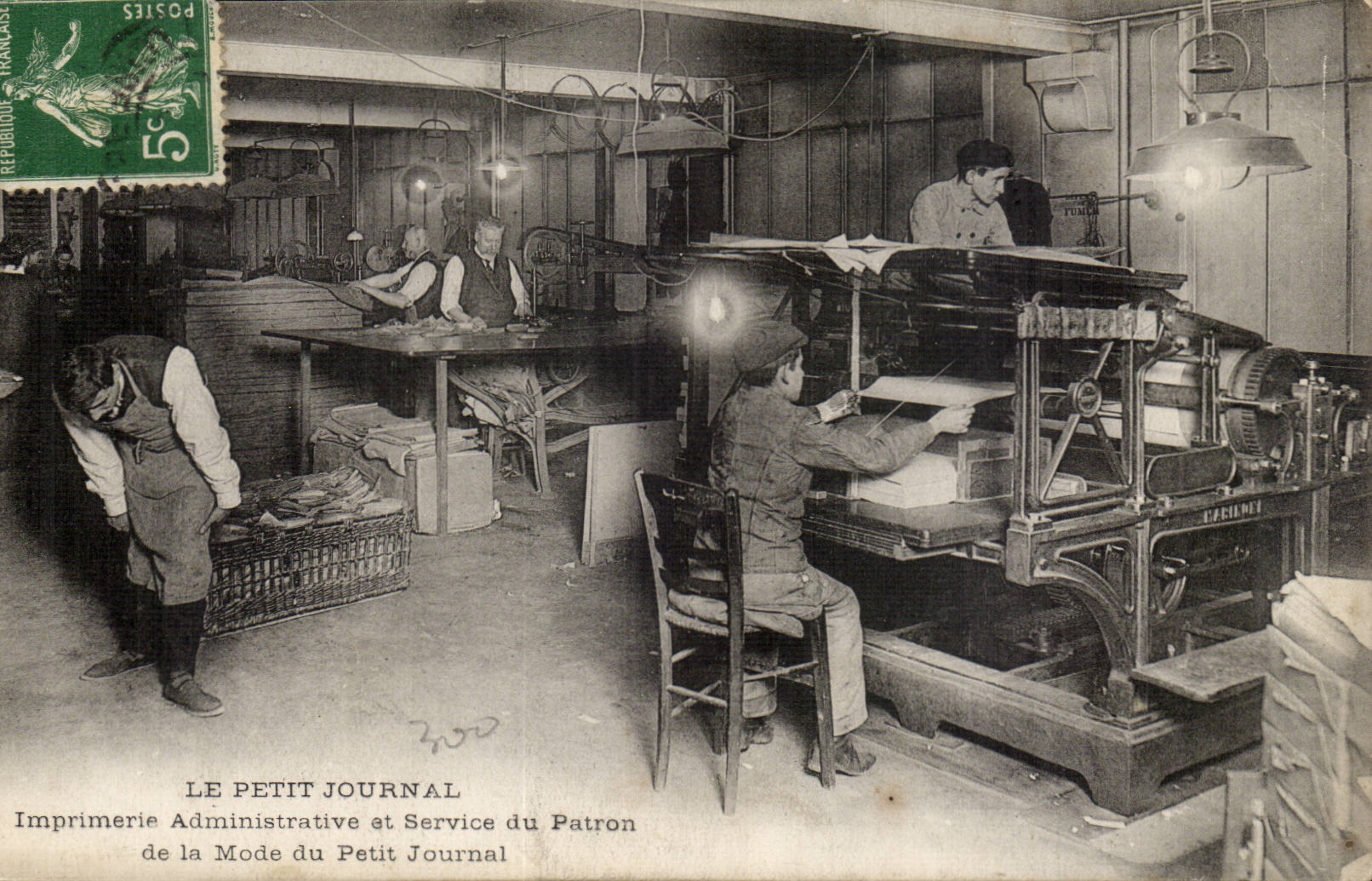 Paris CPA the Small Newspaper administrative Printing works and service of the owner of Mode TOP (newspaper presses media)