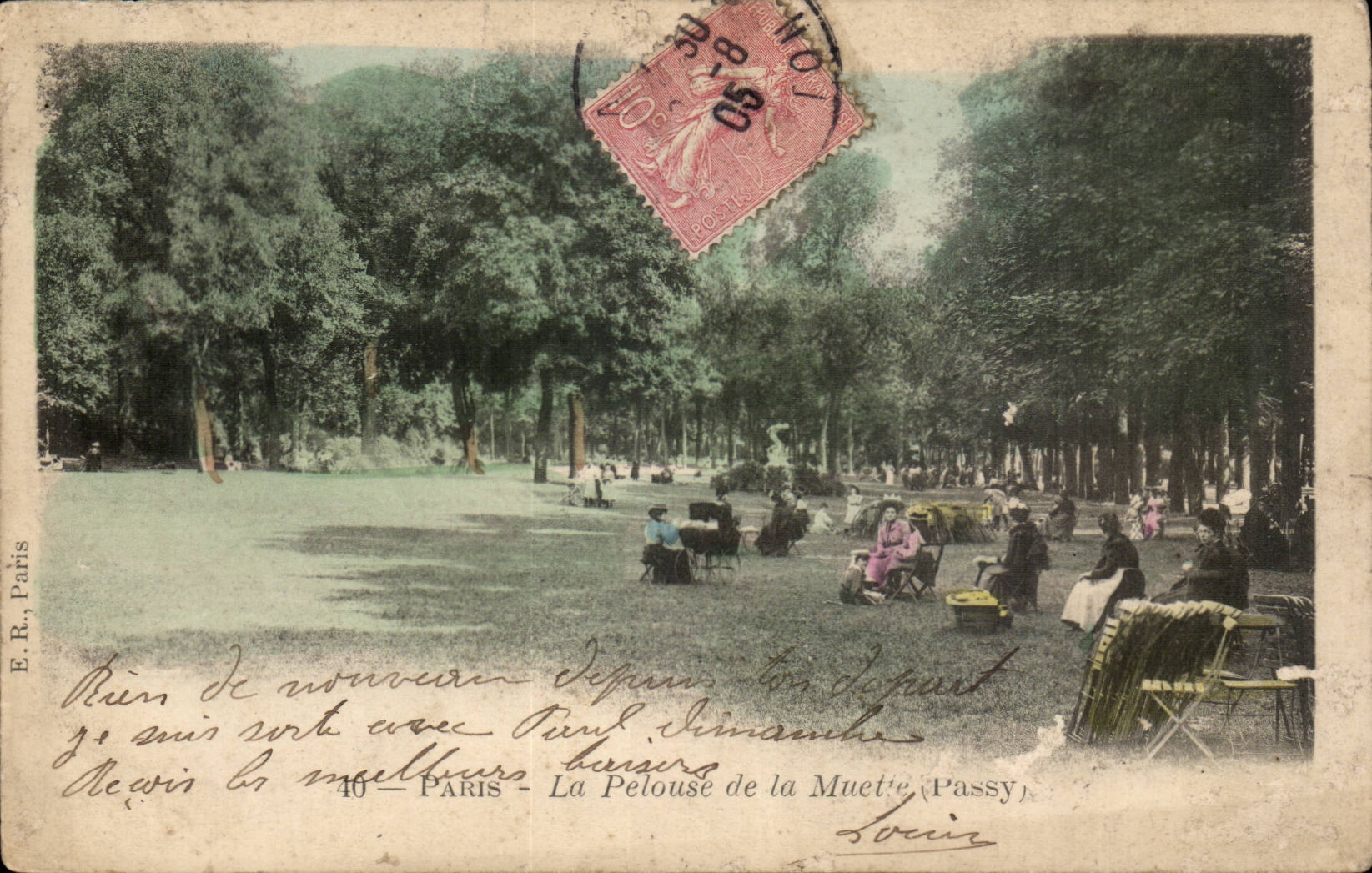 Paris CPA La pelouse de la Muette (Passy)
