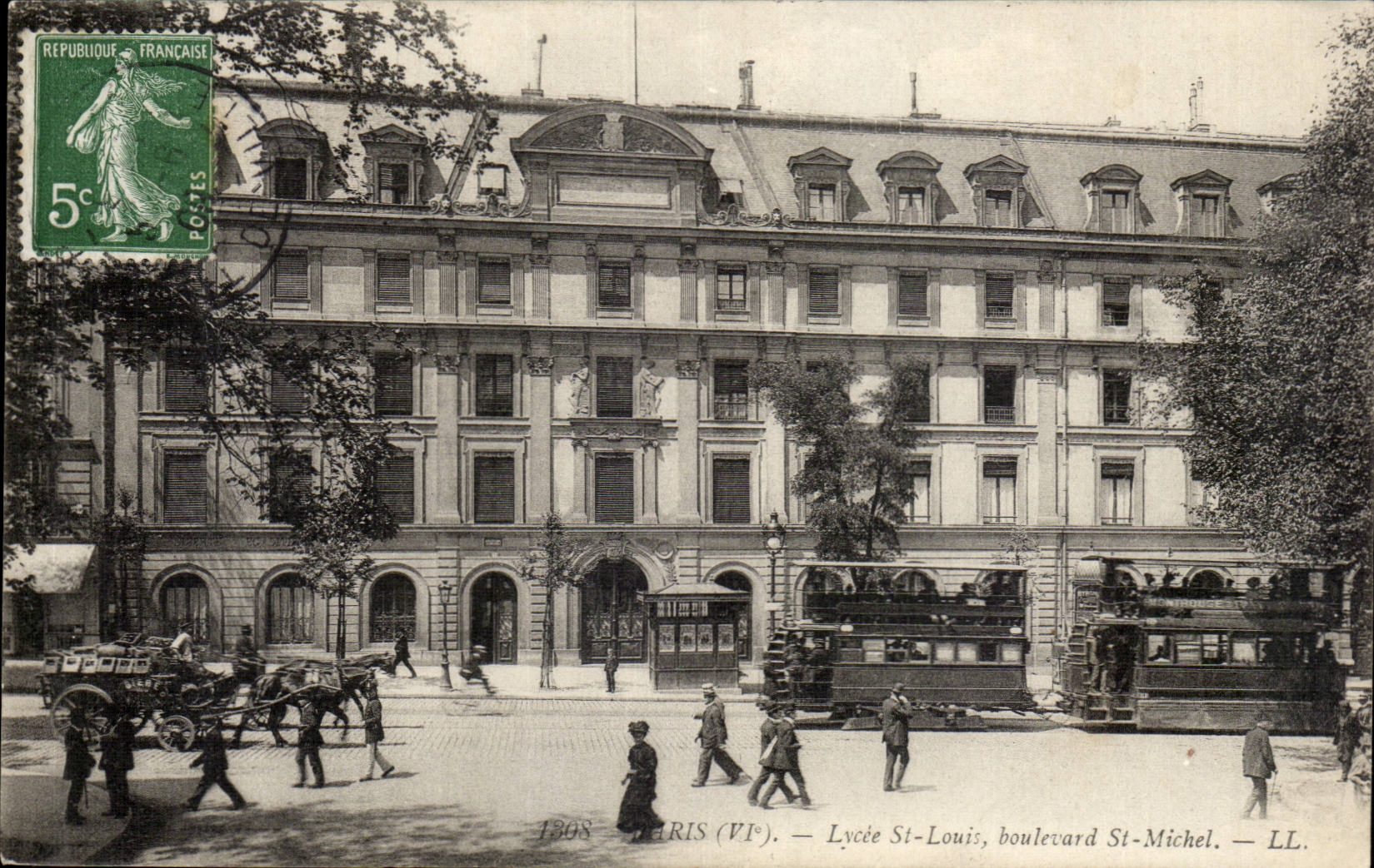 Paris CPA College St Louis boulevard St Michel (trams)