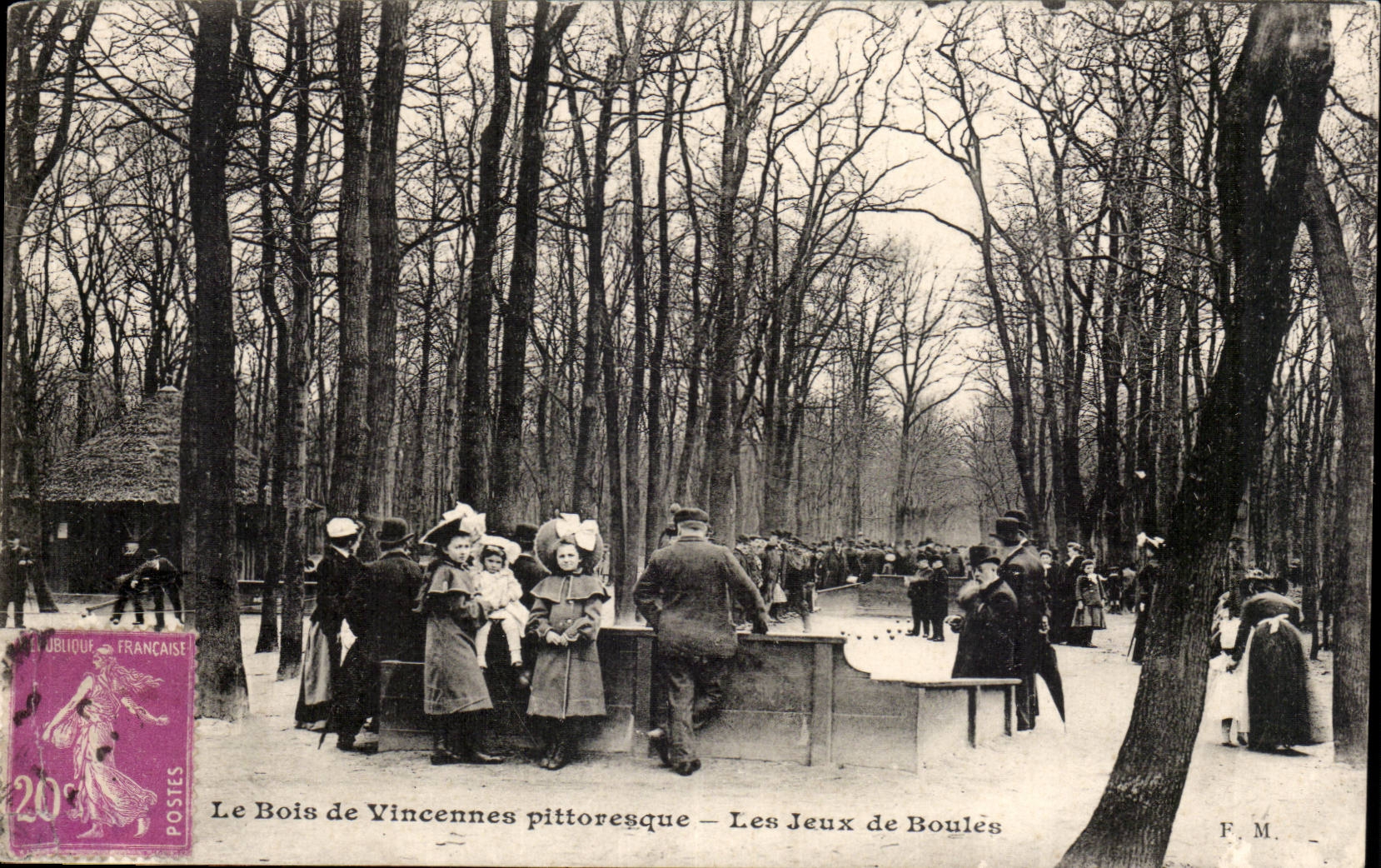 Paris CPA Le bois de Vincennes pittoresque Les jeux de boules TOP