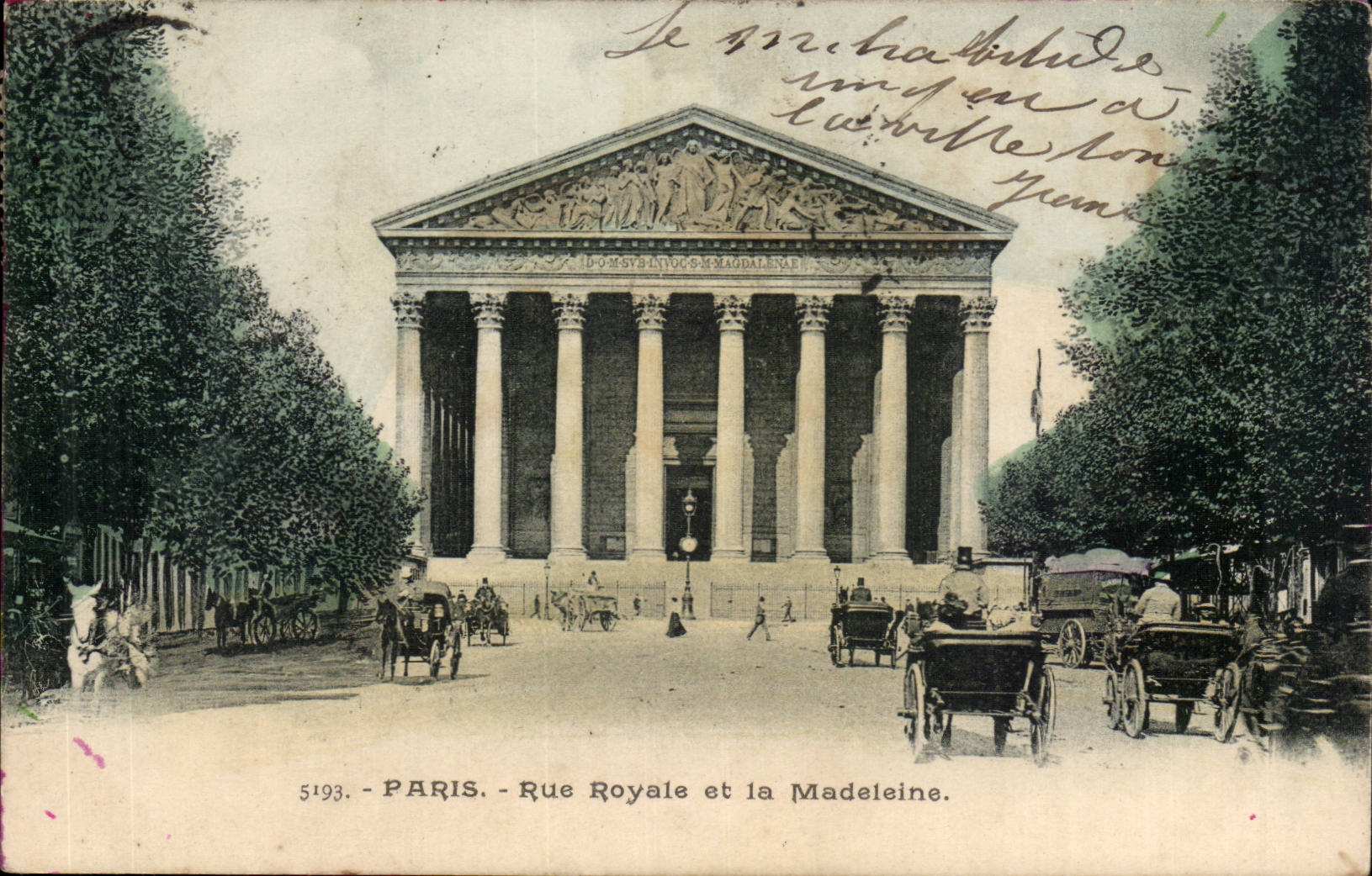 Paris CPA Rue Royale et la colonnade