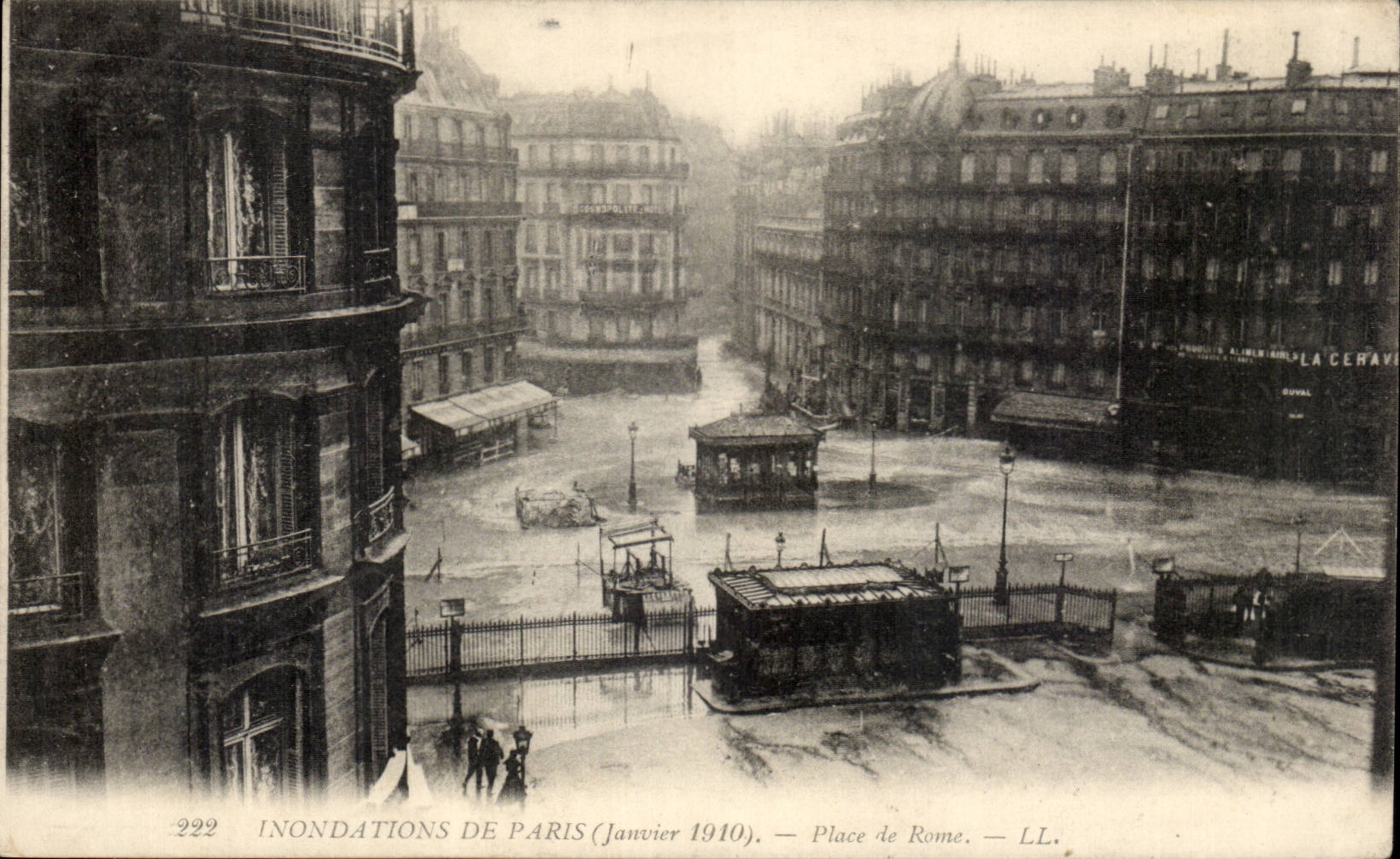 Paris CPA 1910 Place Floods of Rome