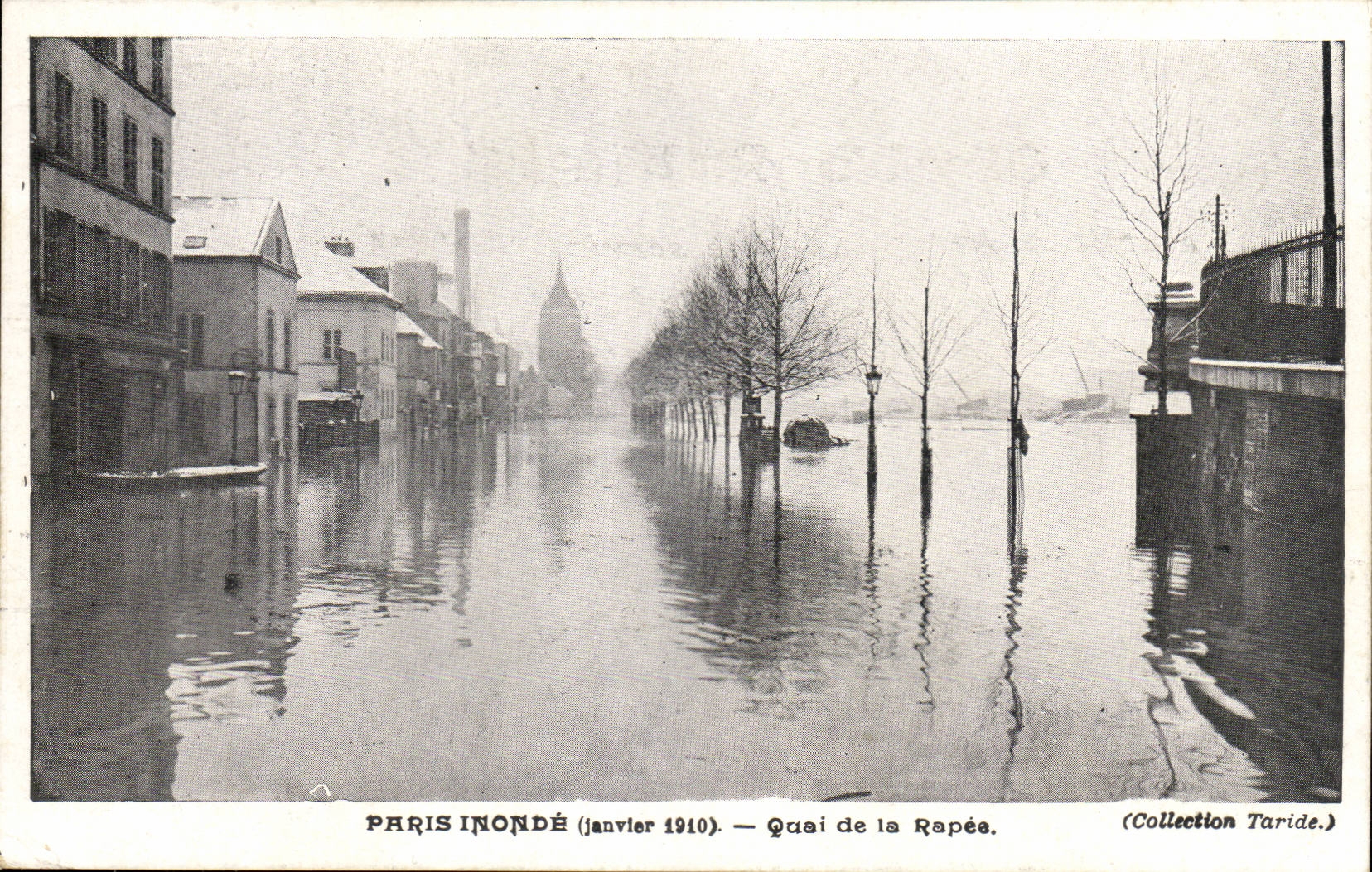 Paris CPA Inondations 1910 Quai de la Rapee