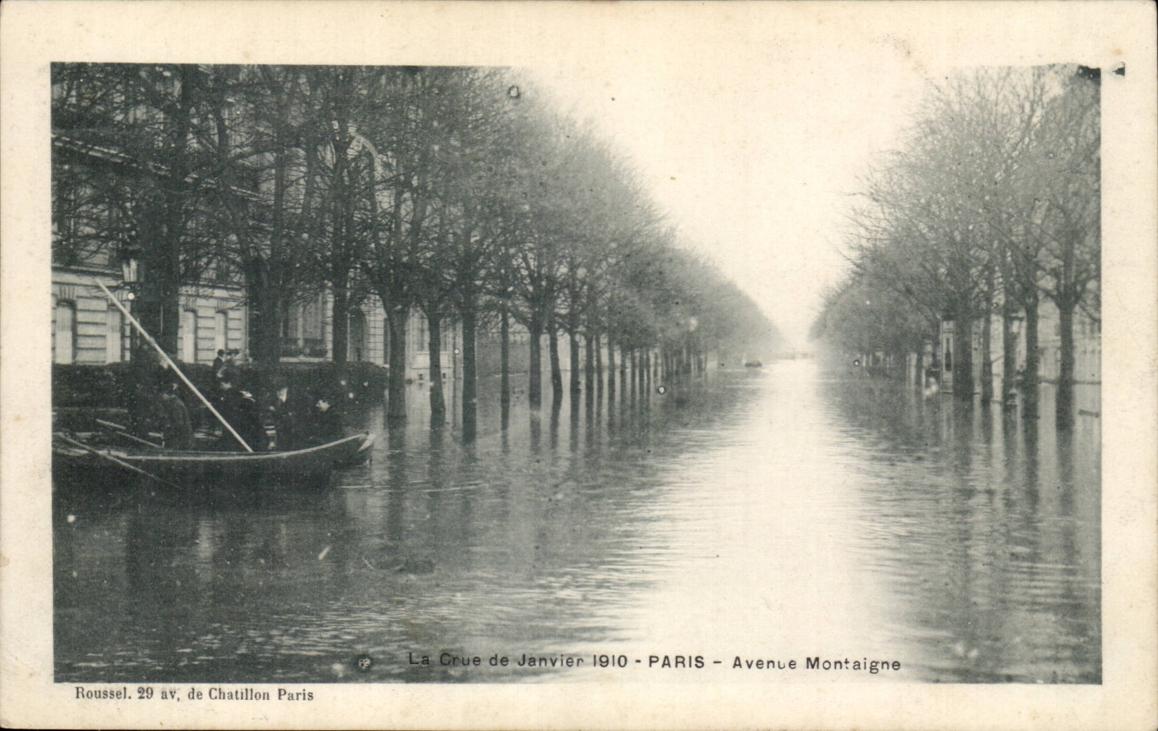 Paris CPA 1910 Avenue Montaigne Floods