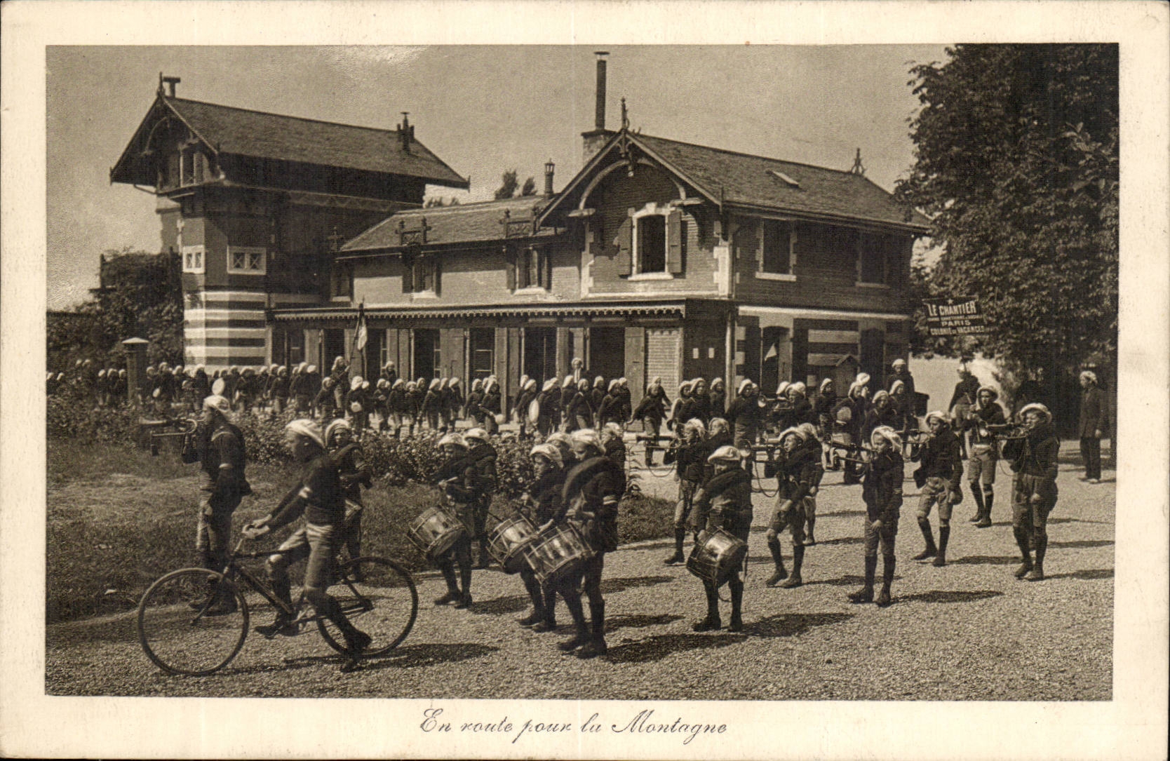 CPA die Baustelle bearbeitet Sozialrue Bercy Paris des Sommerlagers an den Randern der See leman (August 1917) Kinder