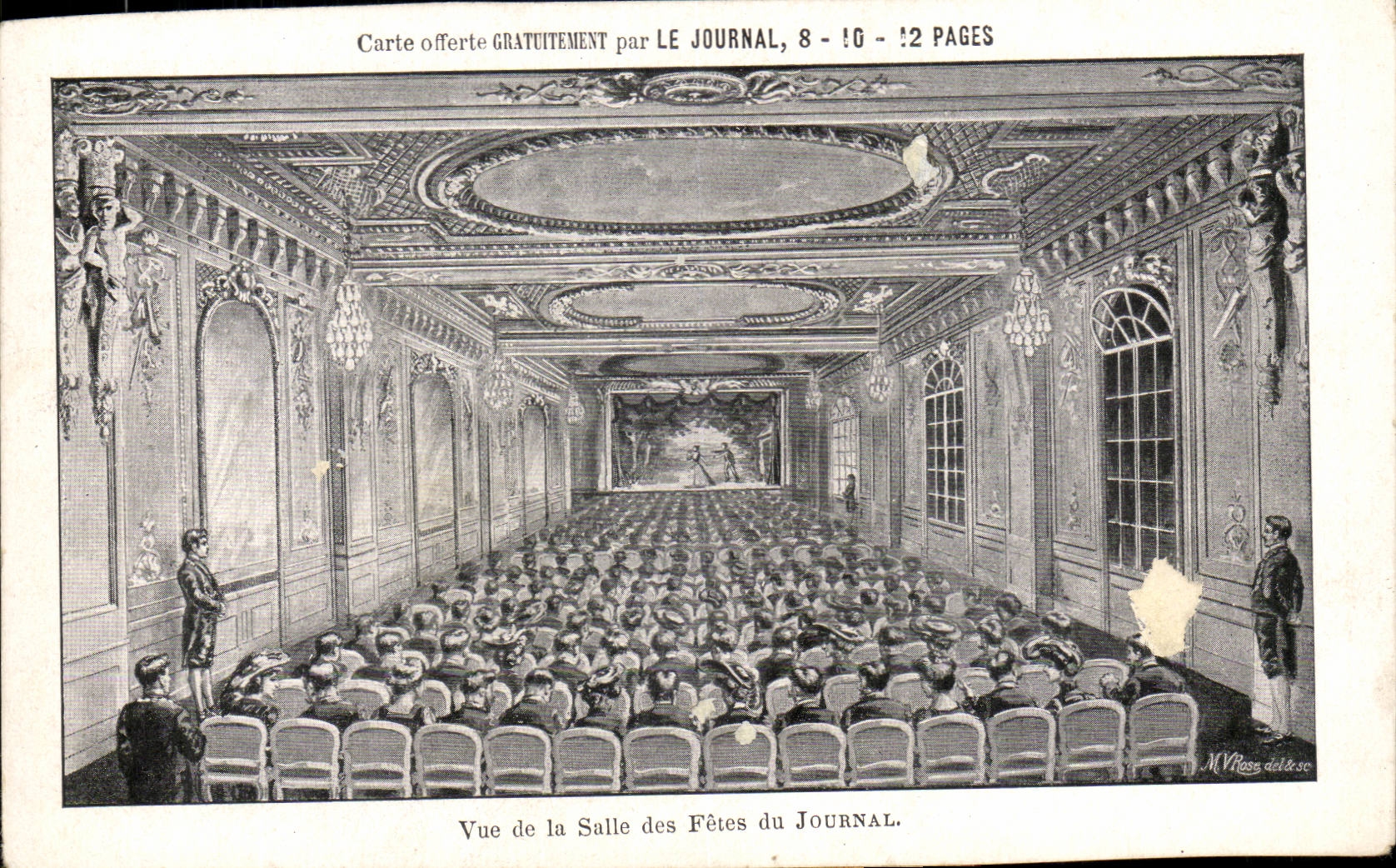 Zeitung Paris-CPA seine Fertigung gesehen von der Dorfhalle der Zeitung (Pressemittel)