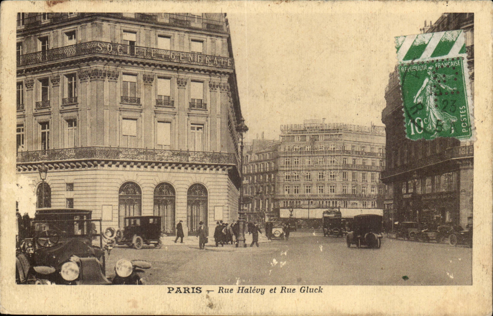 Paris CPA Street Halevy and street Gluck