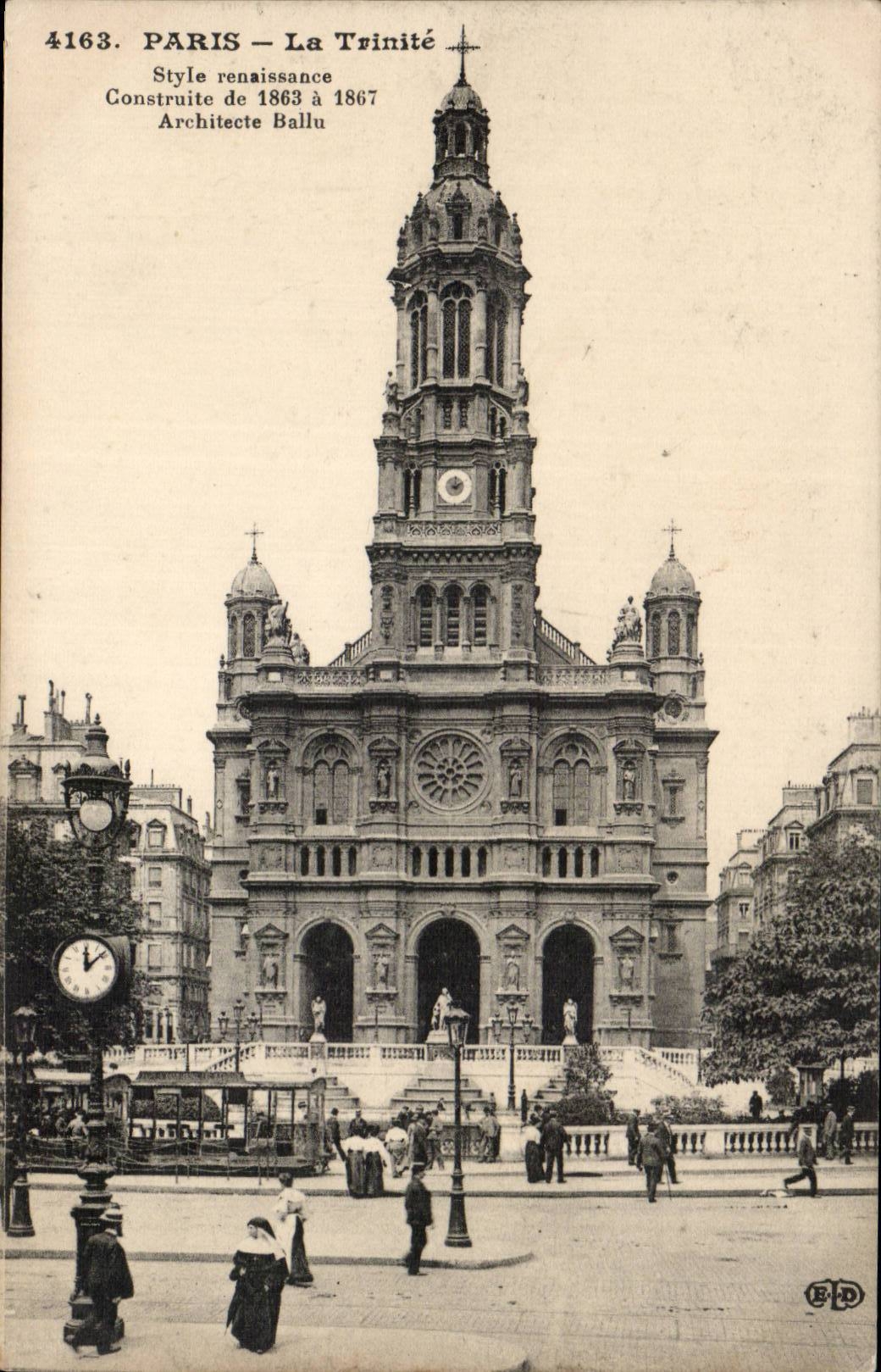 Paris CPA La Trinite Style Renaissance 