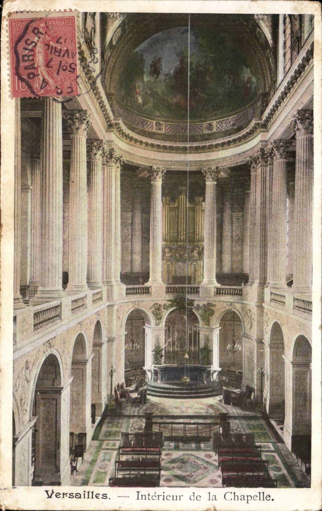 Interior Versailles CPA of the vault