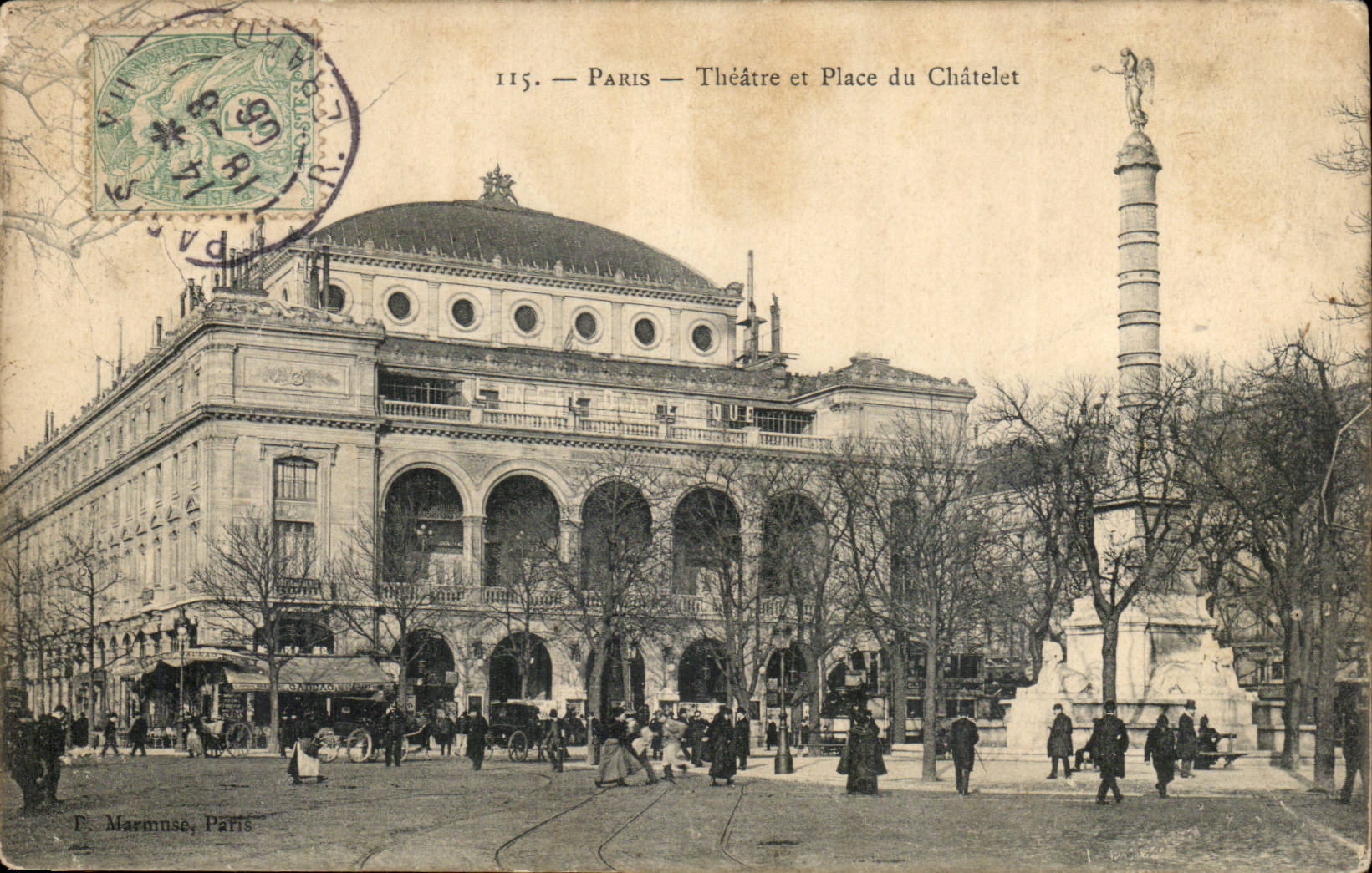 Paris CPA Theatre et place du Chatelet