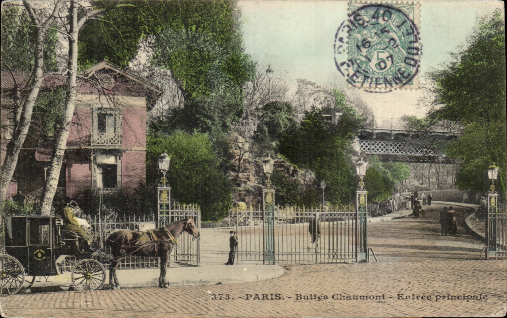 Paris CPA Hillocks Chaumont Main entrance