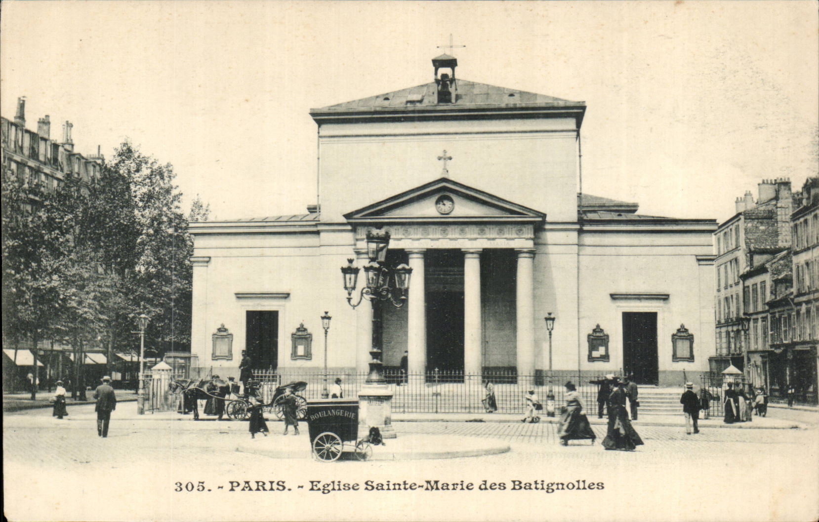 Paris CPA Church Sainte Marie of Batignolles
