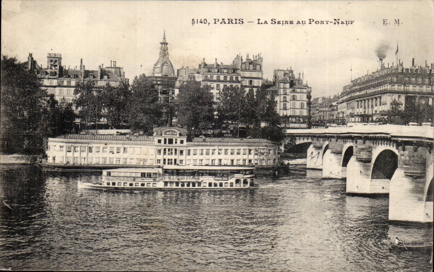 Paris CPA La Seine au pont Neuf