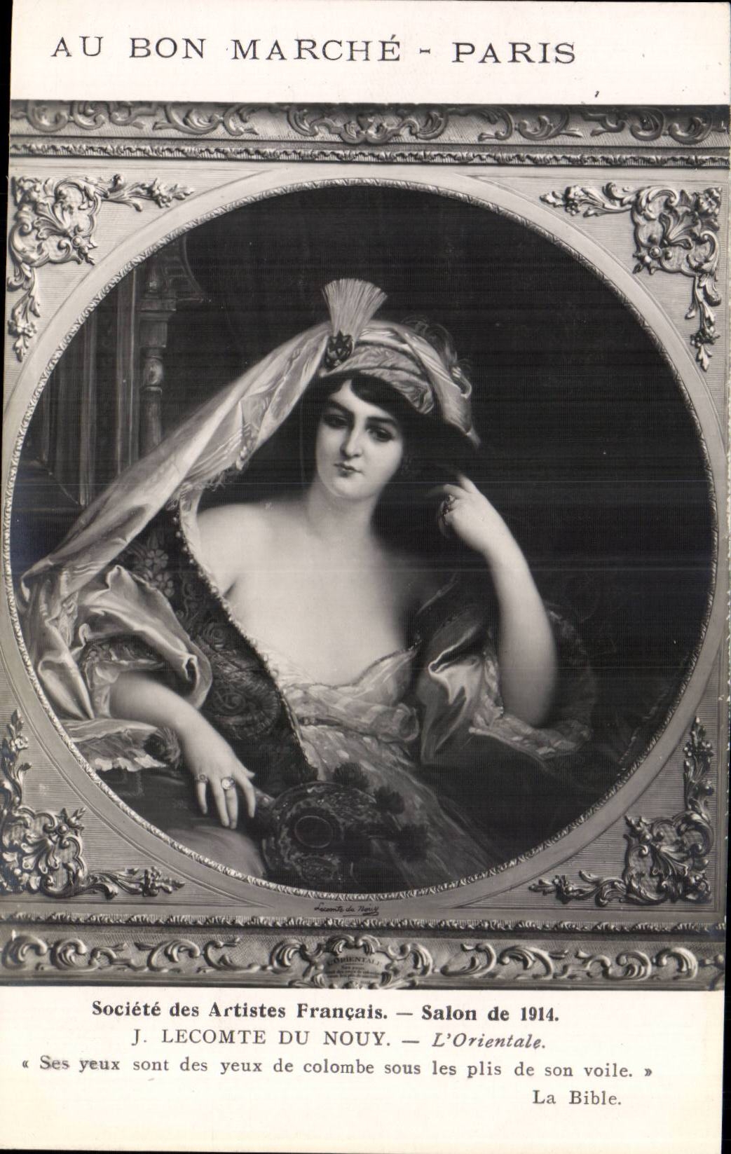 Paris CPA Au Bon marche Societe des Artistes francais Salon de 1914 J Lecomte du Nouy L'orientale