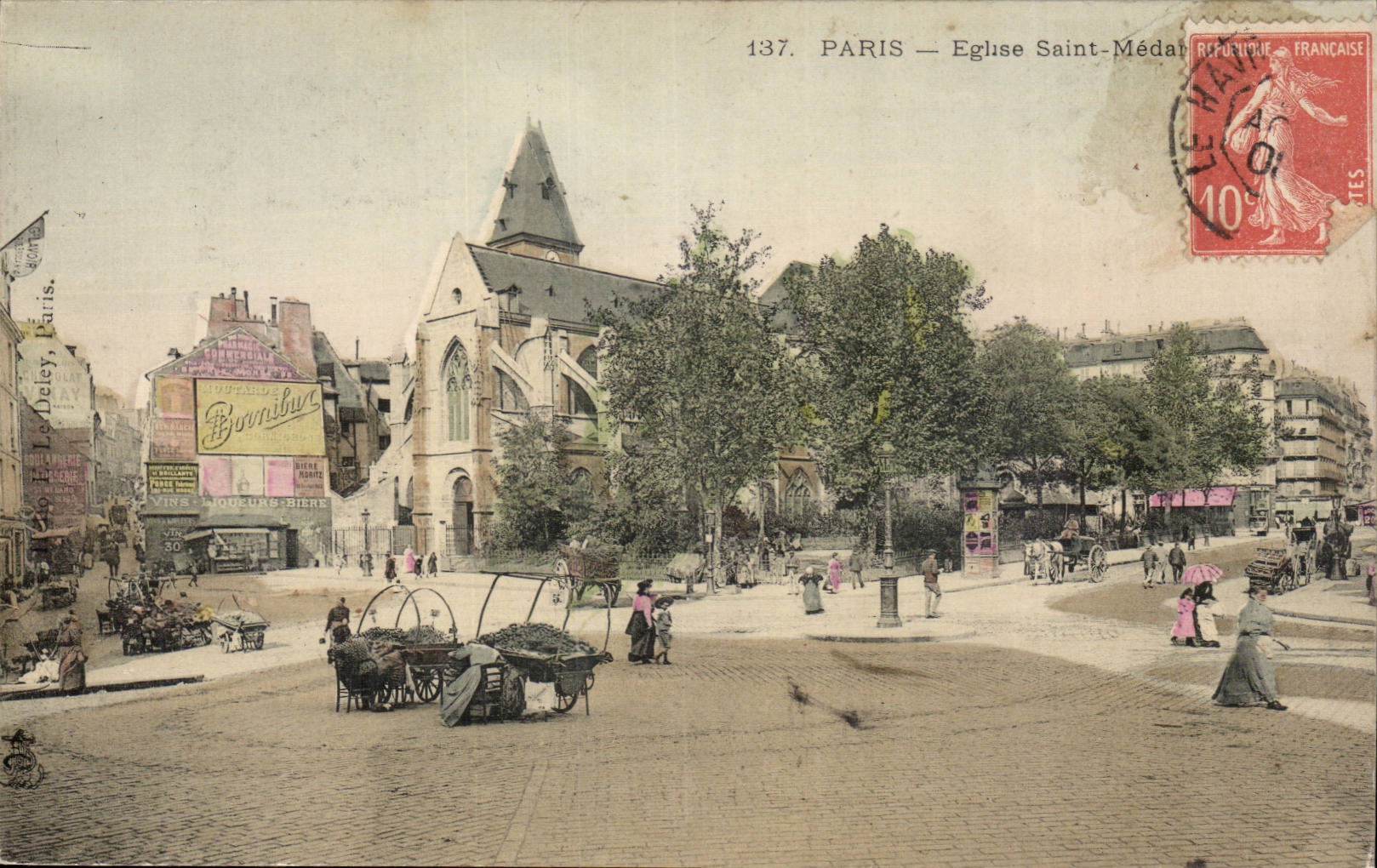Paris CPA Church Saint Medard
