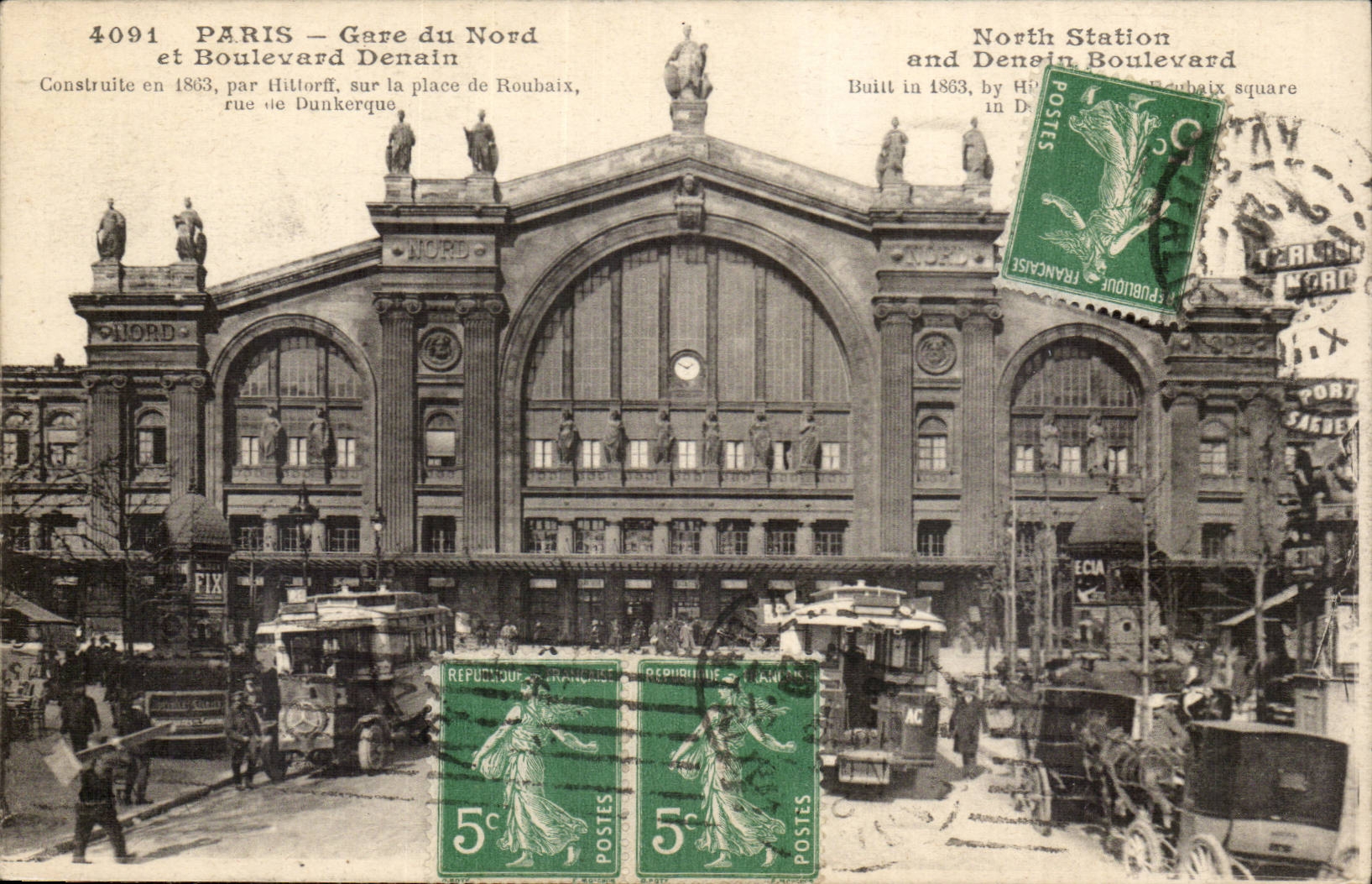 Paris CPA Parks North and Denain boulevard