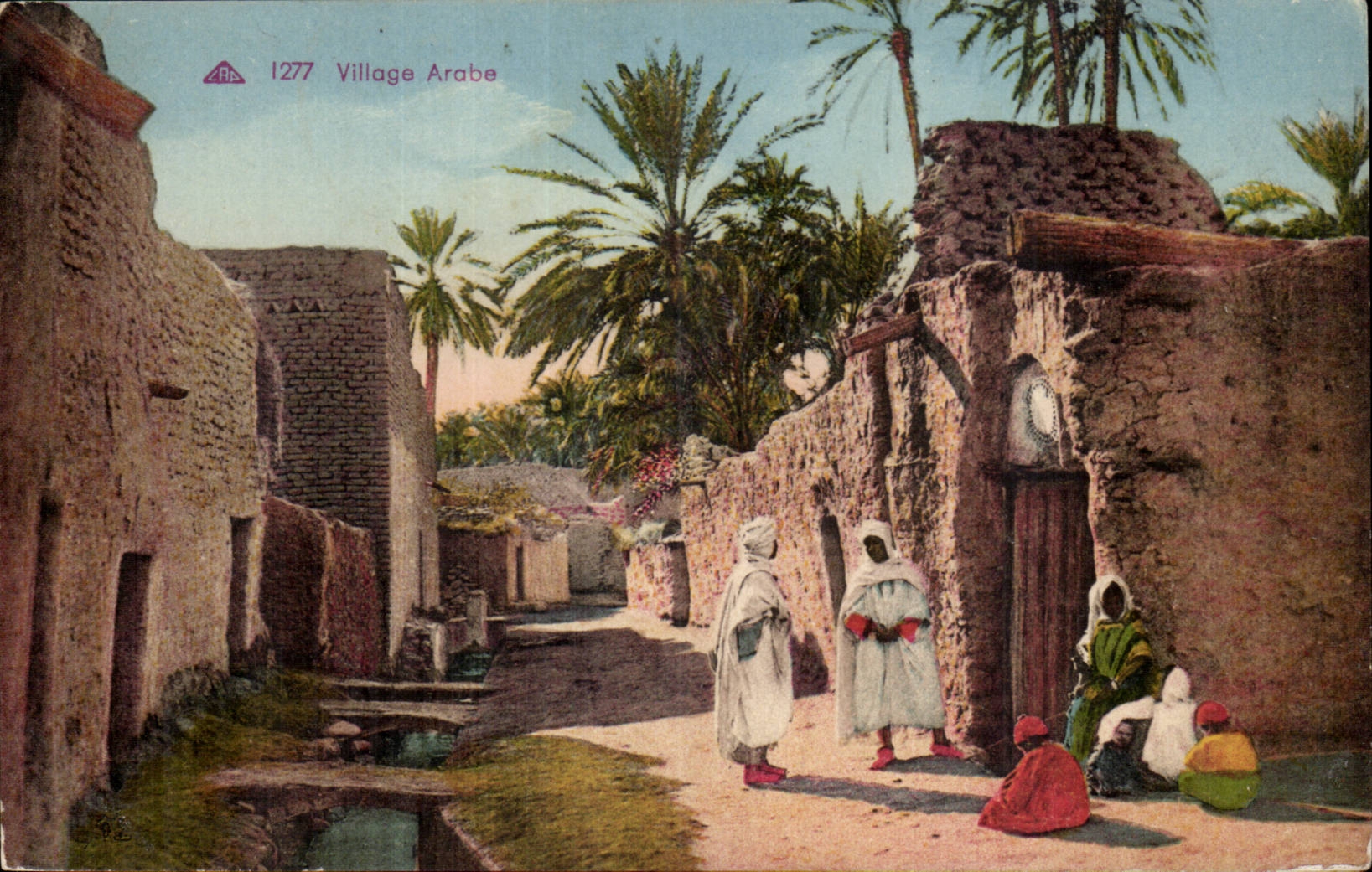 Arabisches Dorf Algerien-CPA