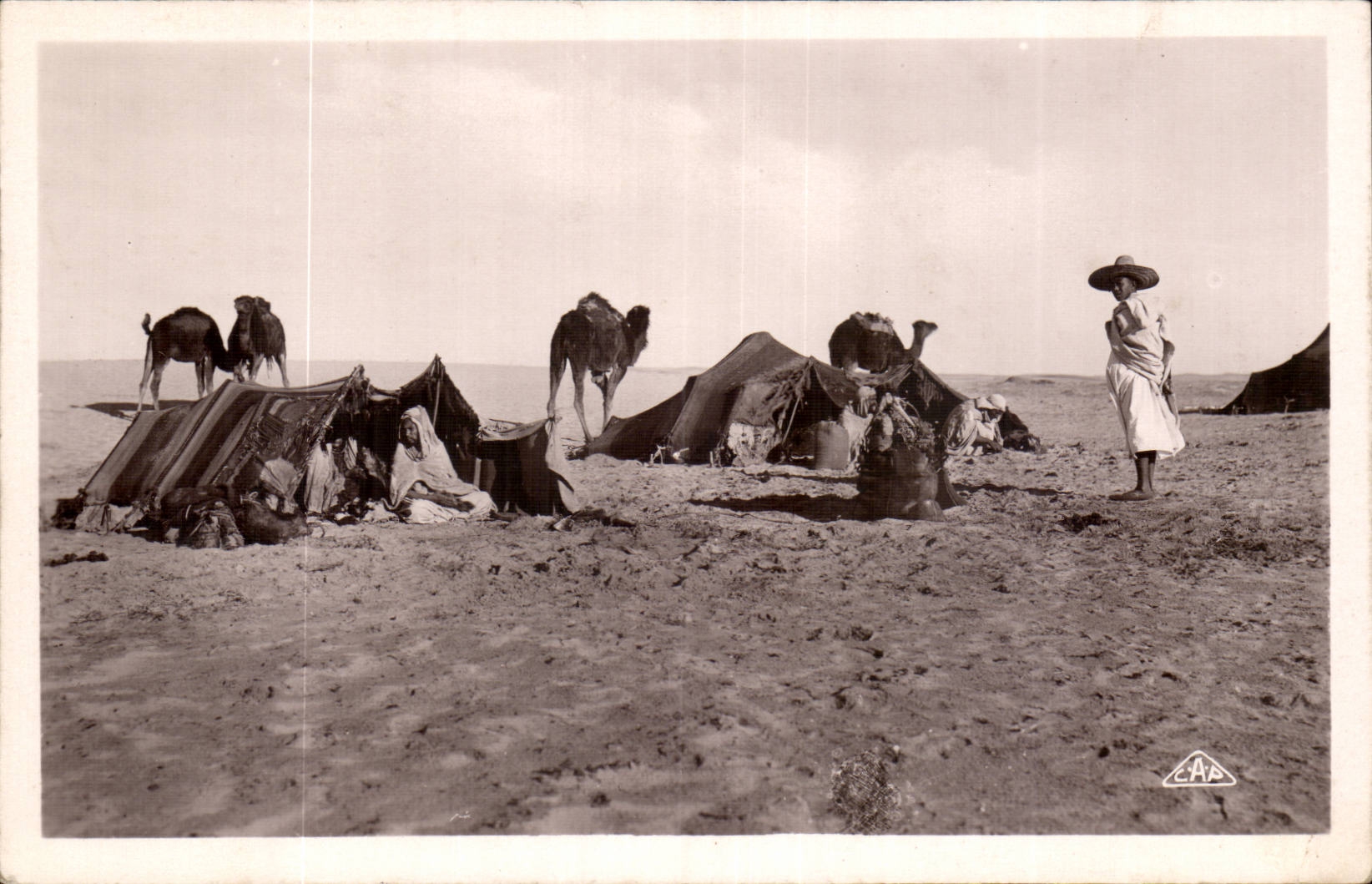 Szenen Algerien-CPA und Standardlager der Nomaden
